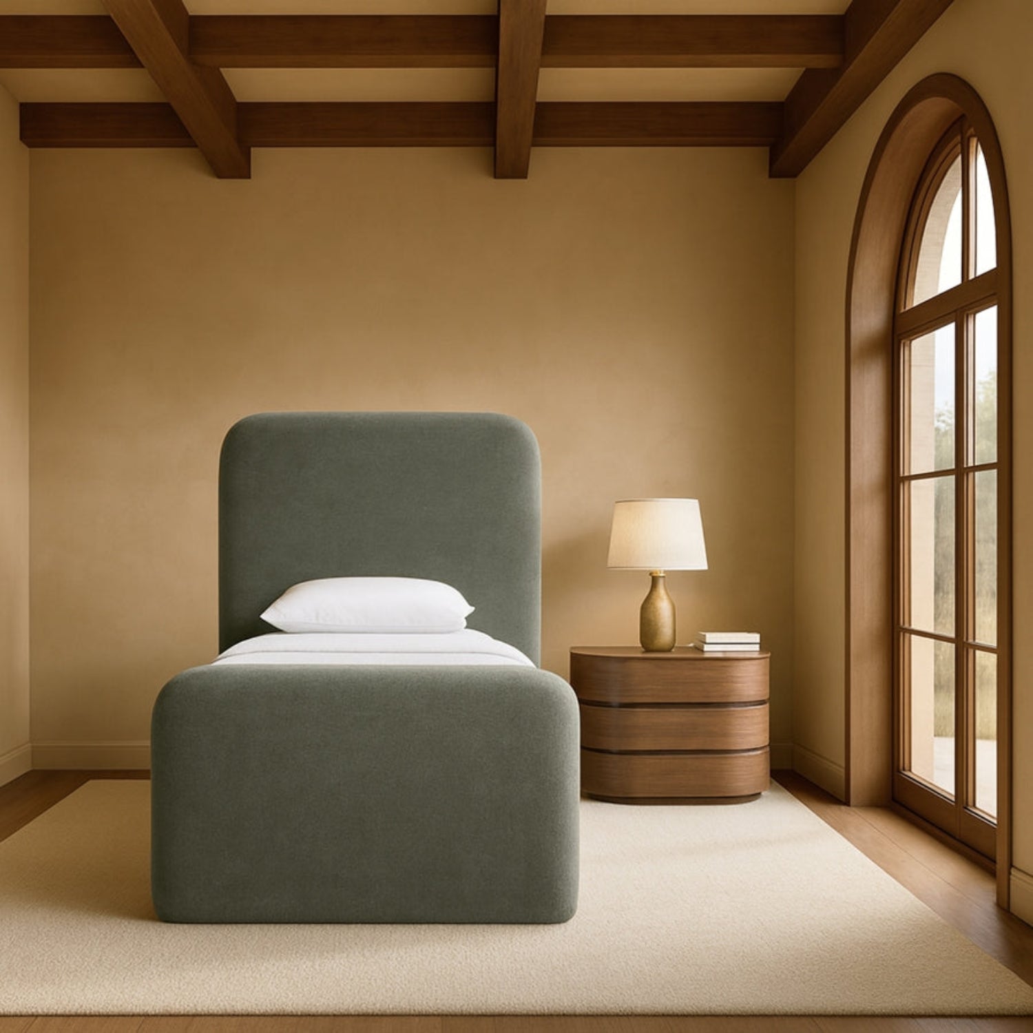 Sable Fabric Bed-Beds + Headboards-StyleMeGHD