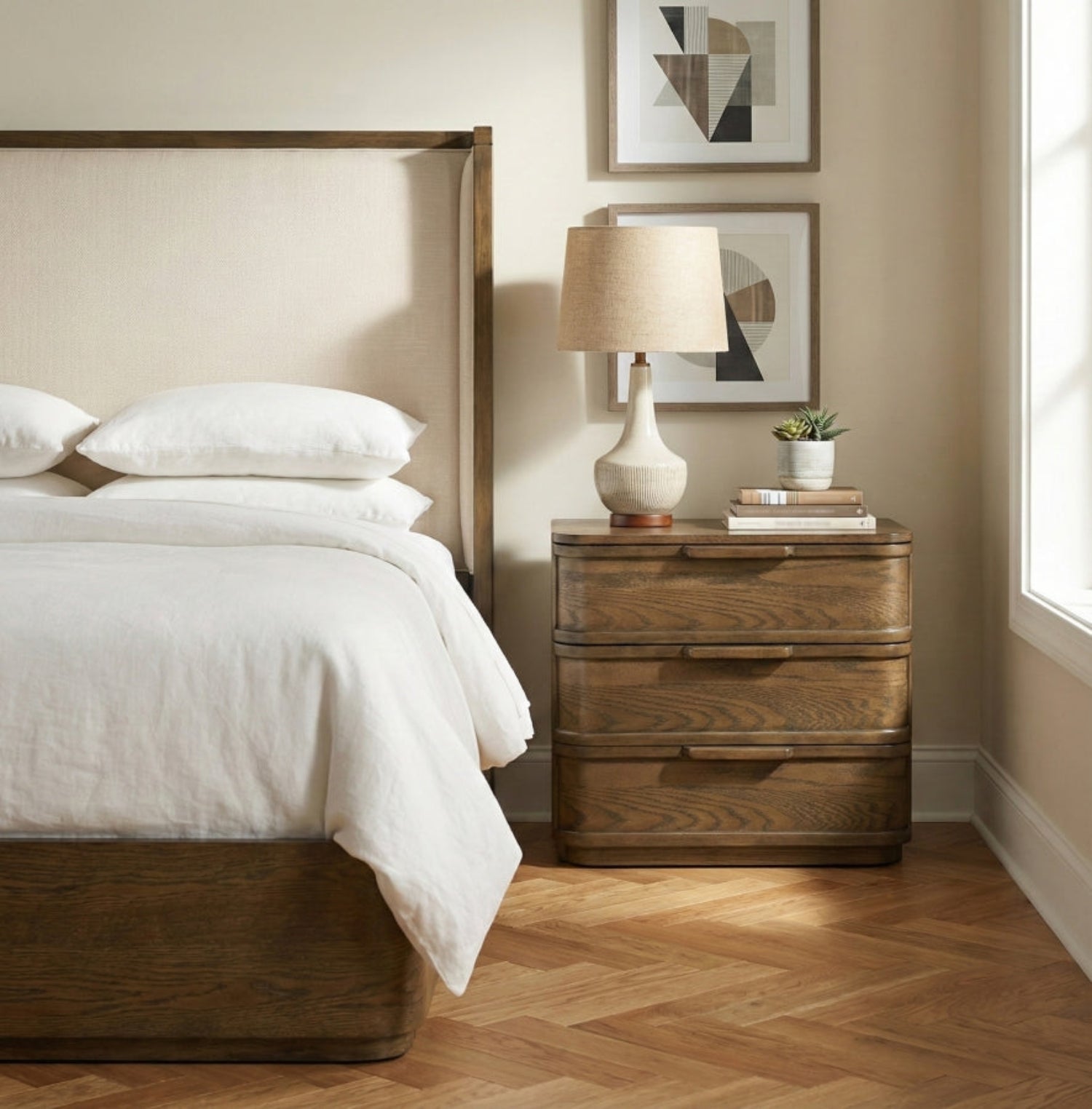 Brava Wood Nightstand-Nightstands-StyleMeGHD
