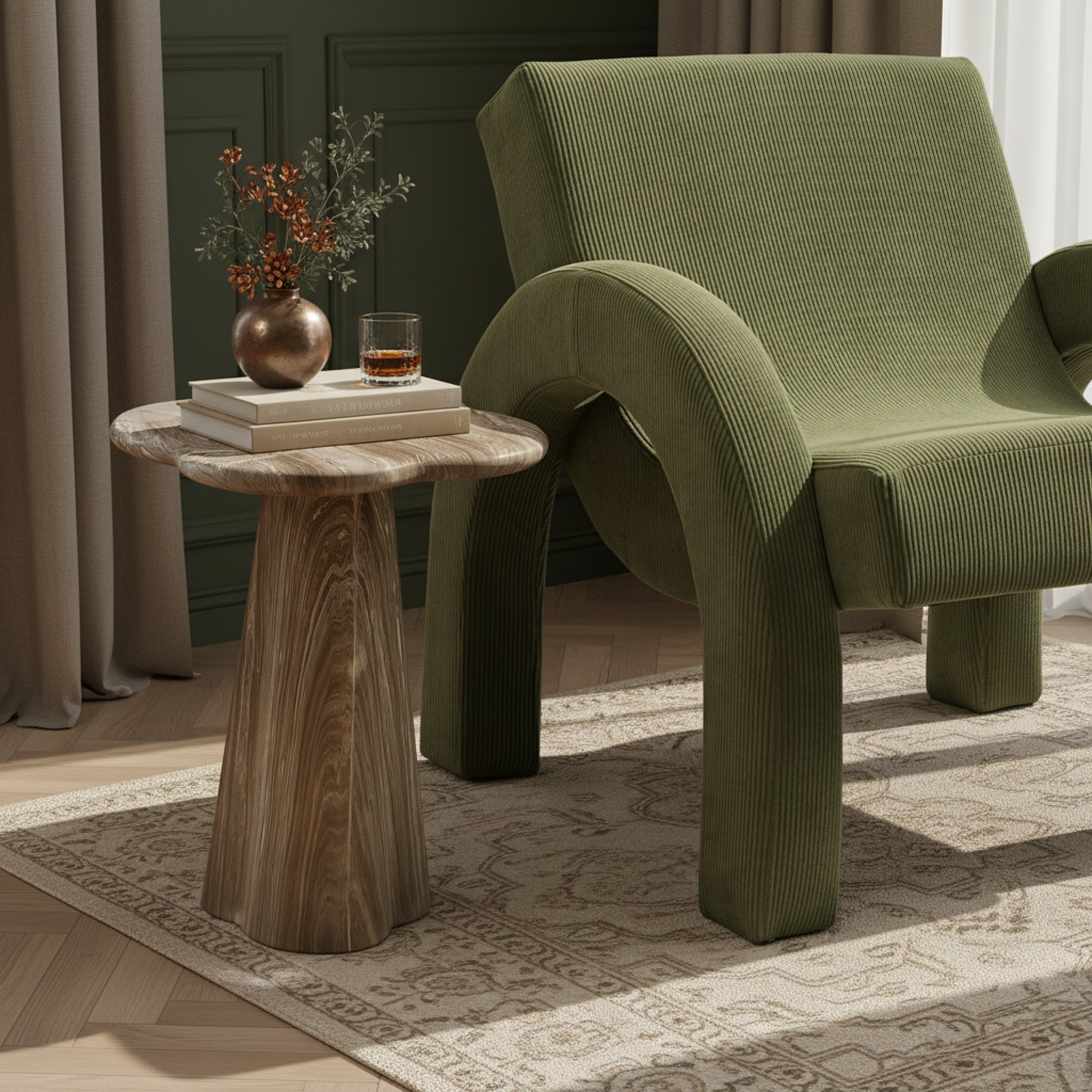 Ansel Concrete End Table