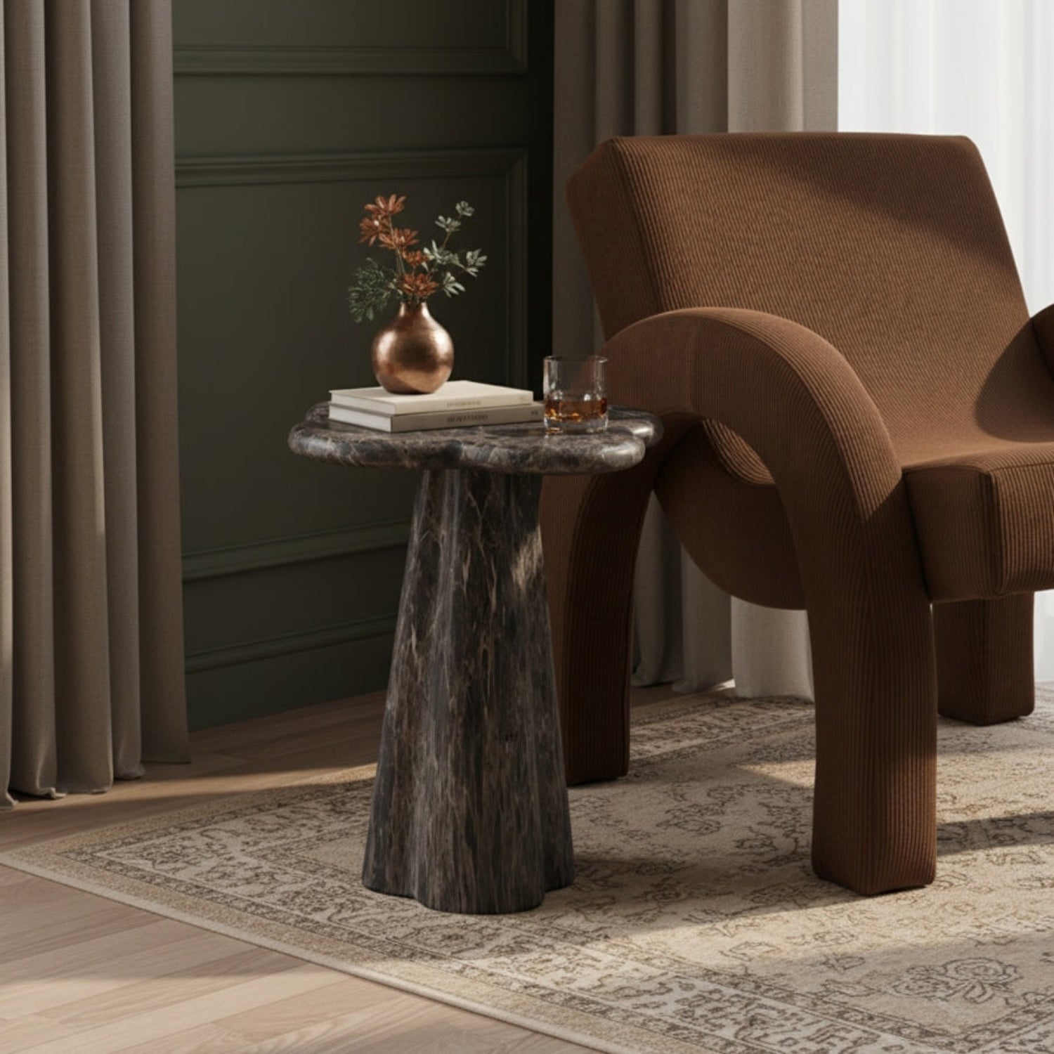 Ansel Concrete End Table