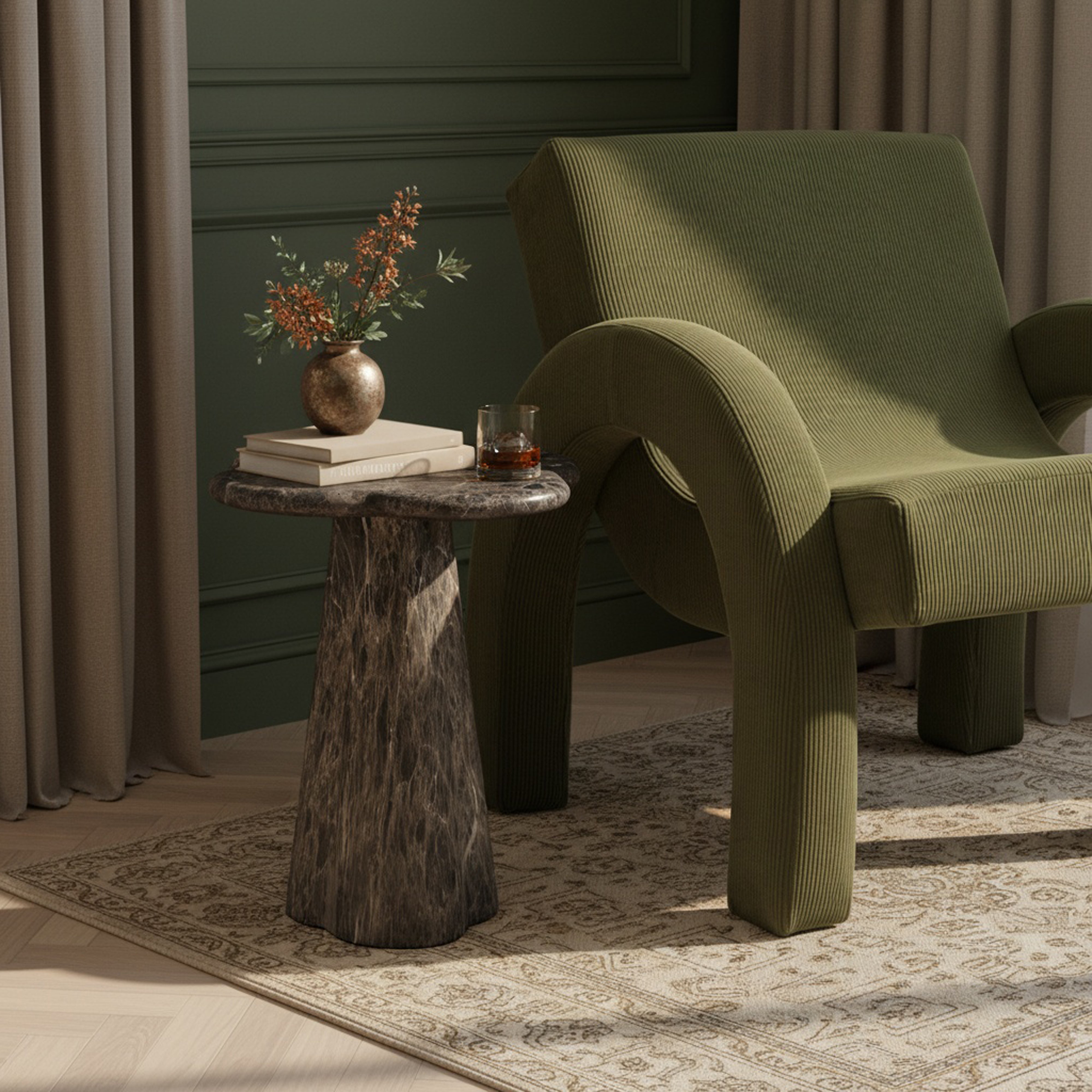 Ansel Concrete End Table