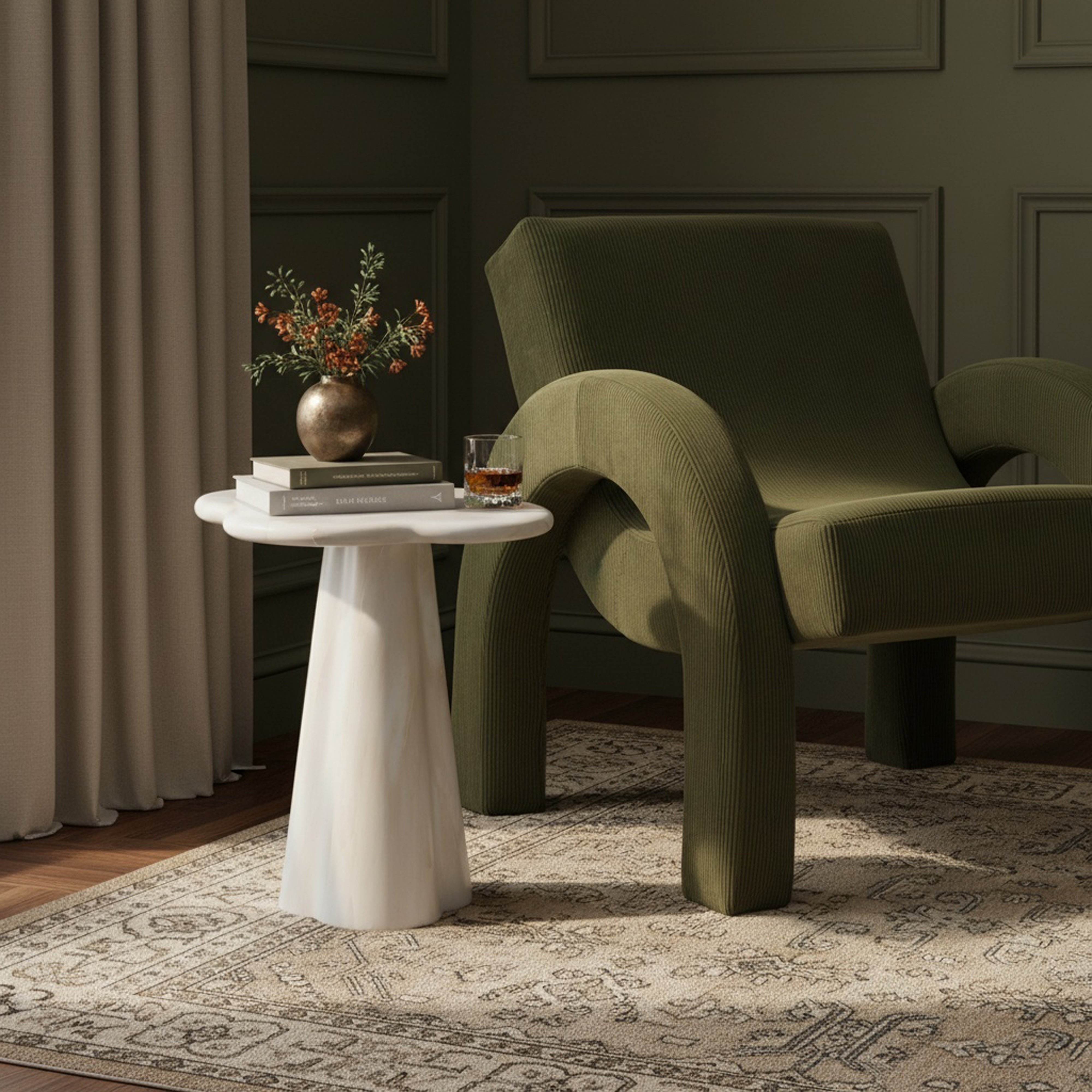 Ansel Concrete End Table