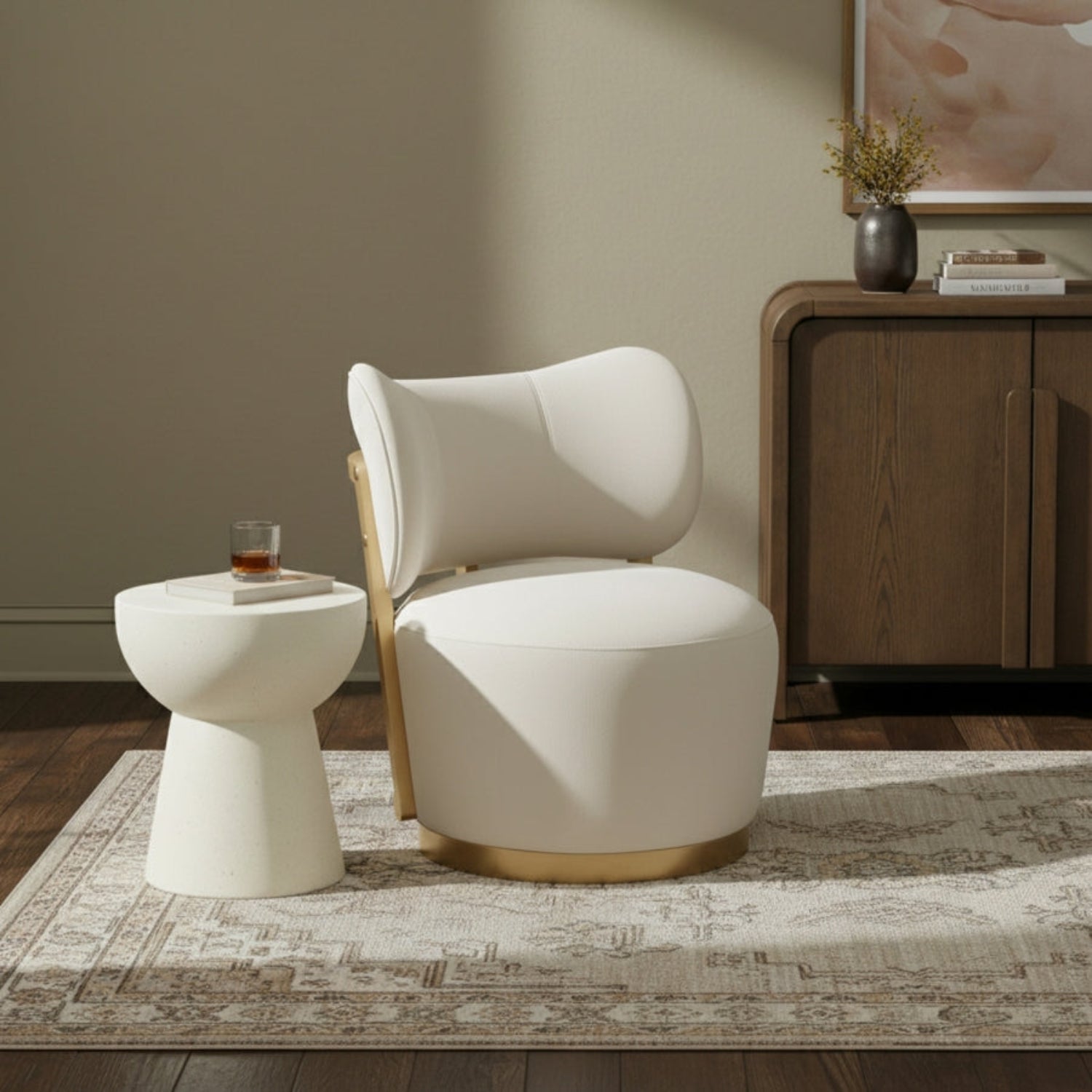 Velara Velvet Swivel Chair