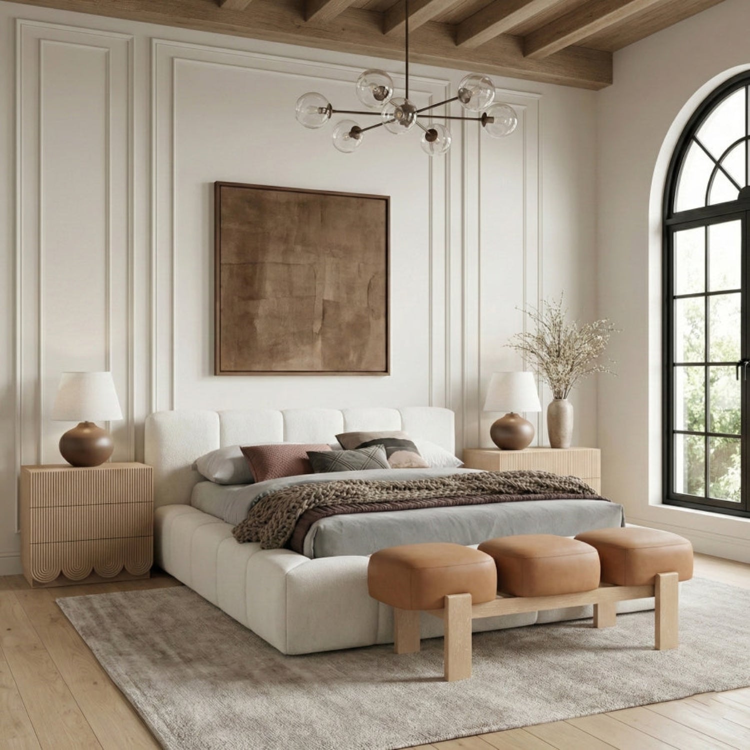 Woodmont Vegan Leather Bench