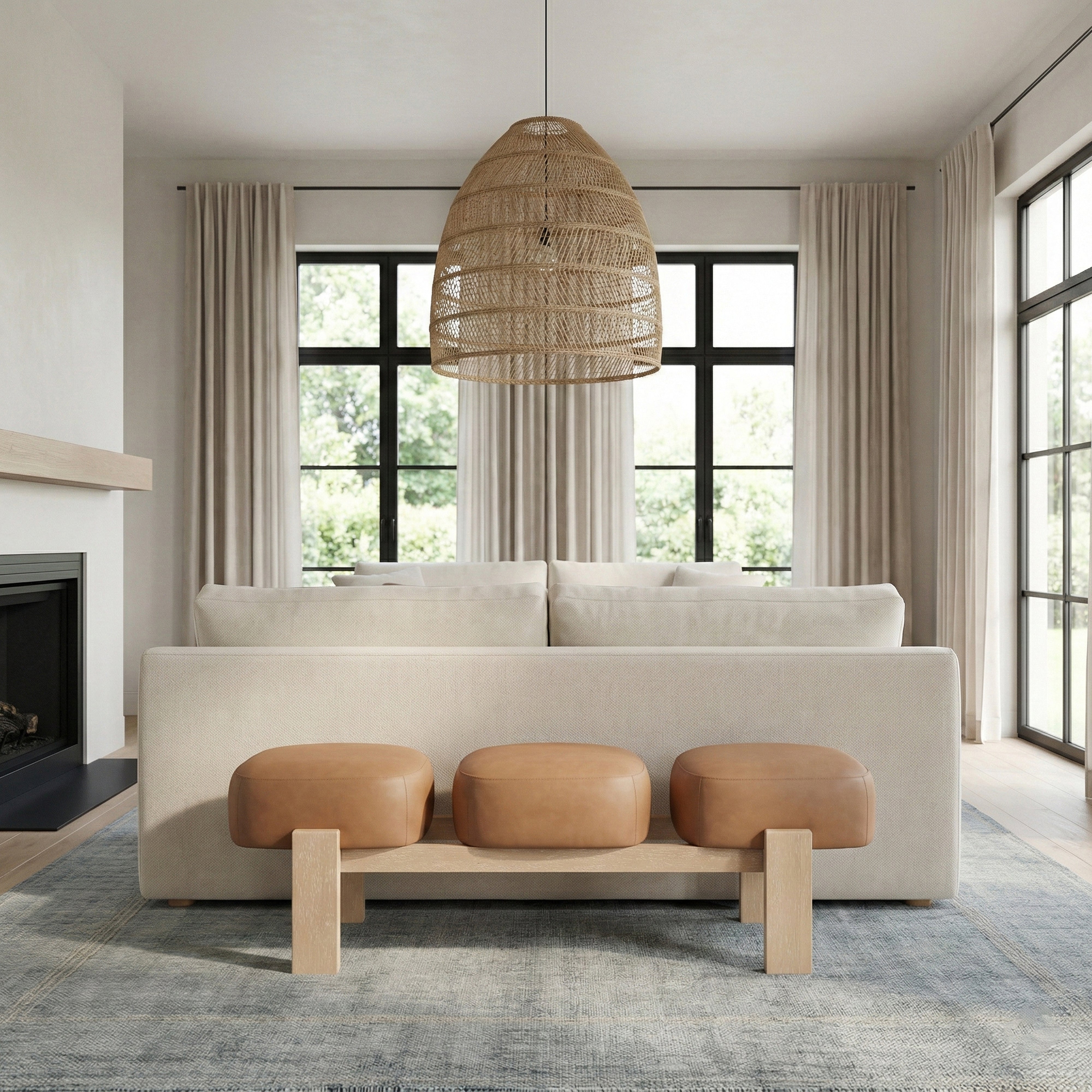 Woodmont Vegan Leather Bench