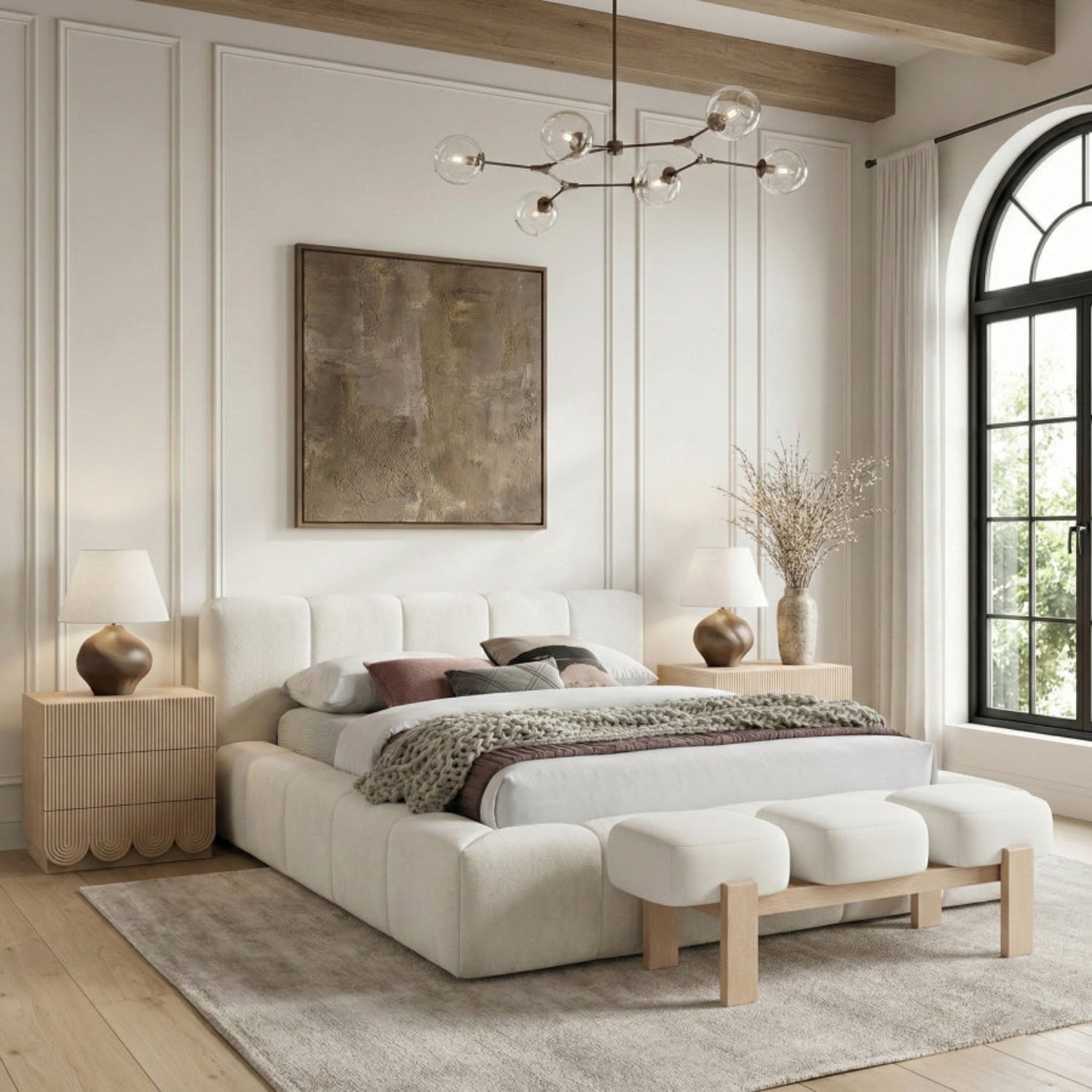 Woodmont Vegan Leather Bench