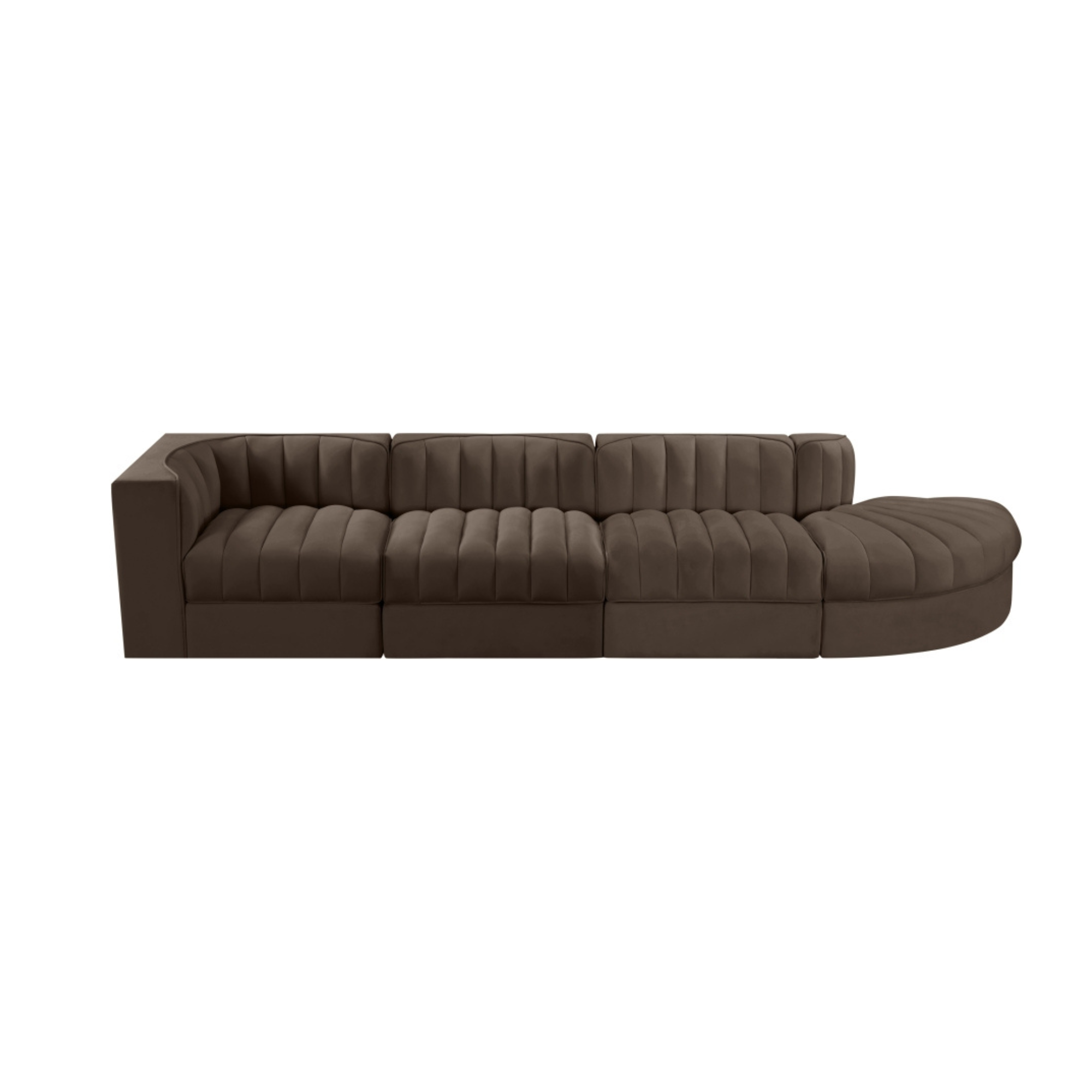 Rumina Velvet 4pc Modular Sectional