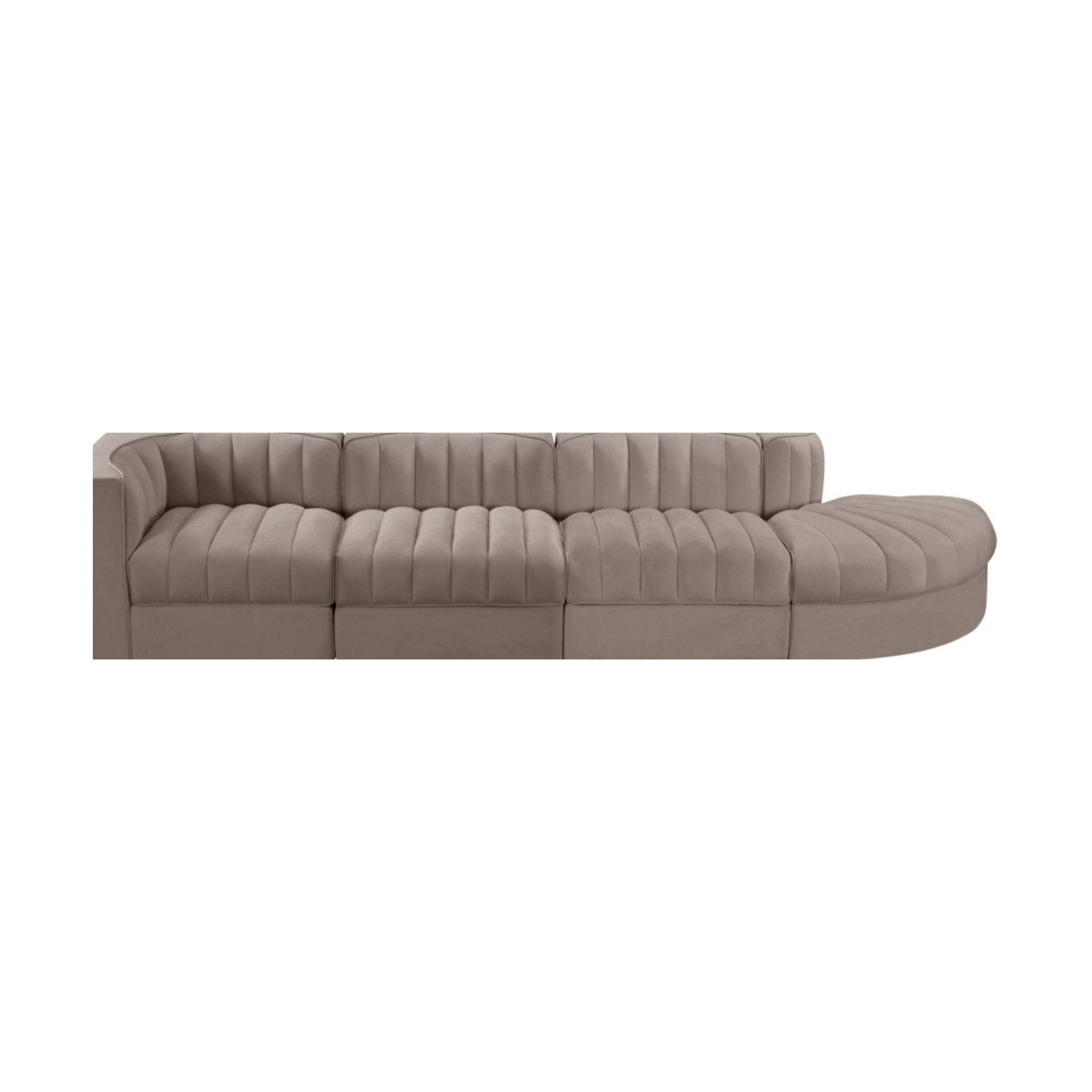 Rummia Velvet 3pc Modular Sofa