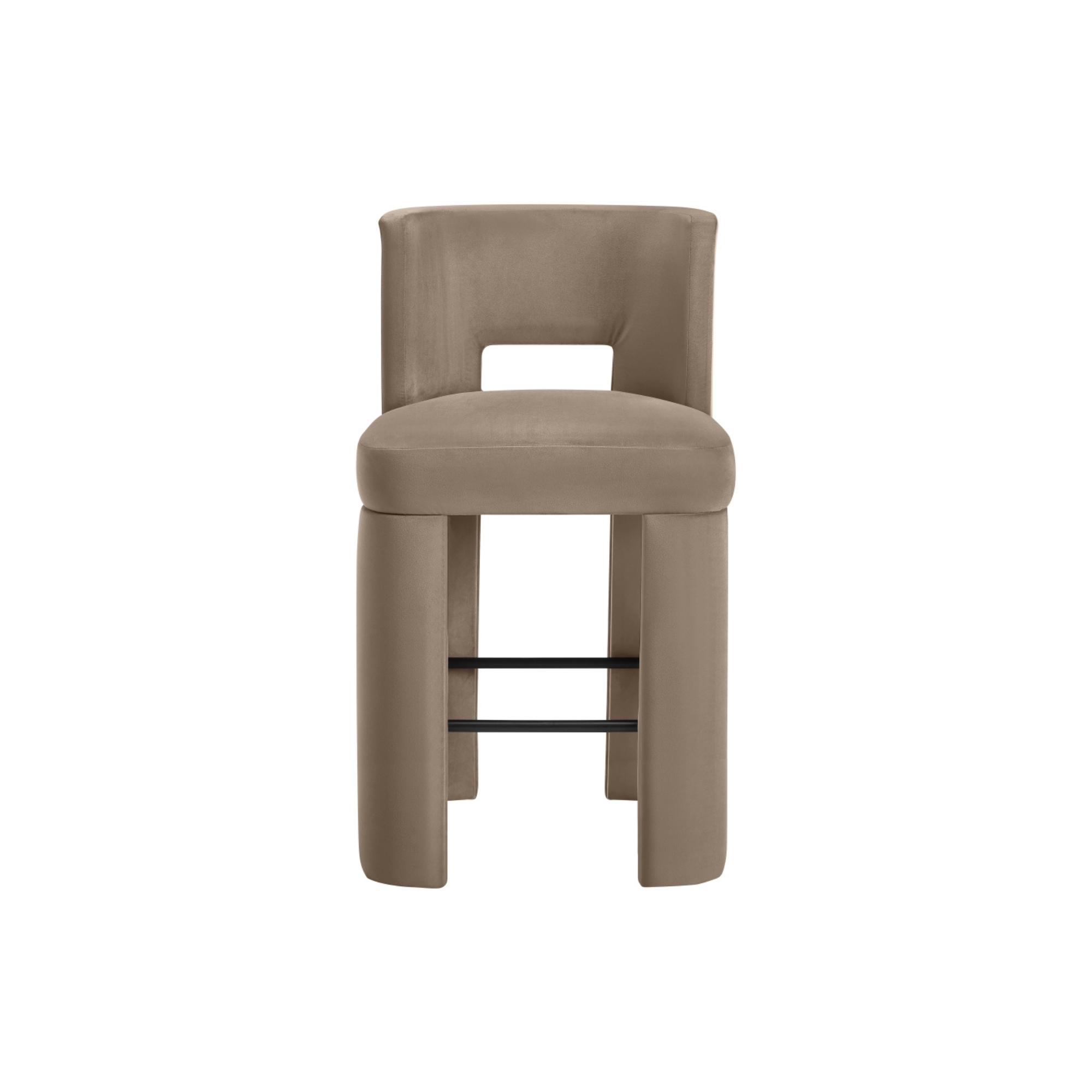 Zylo Velvet Bar Stool, Set of 2