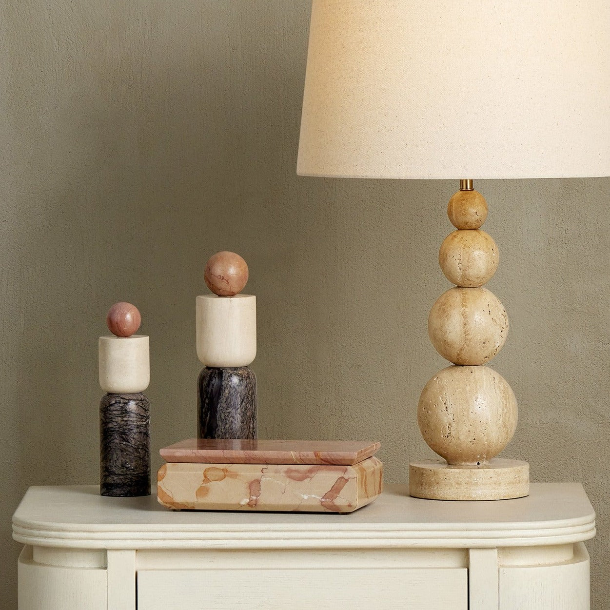 Liam Marble Objects, Set of 2