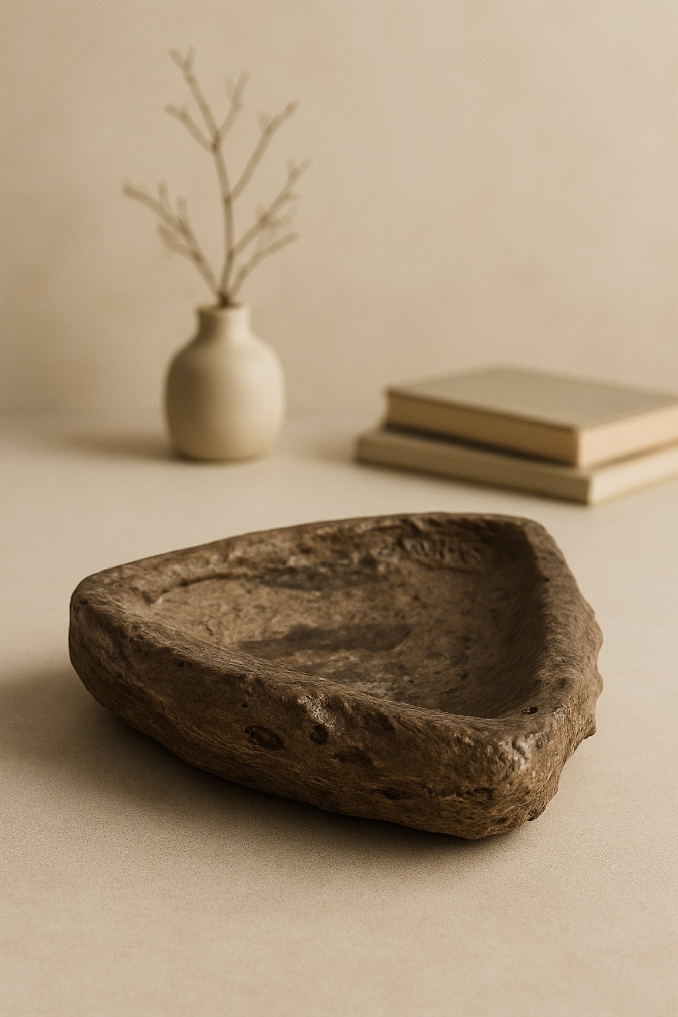 Ruvell Travertine Bowl