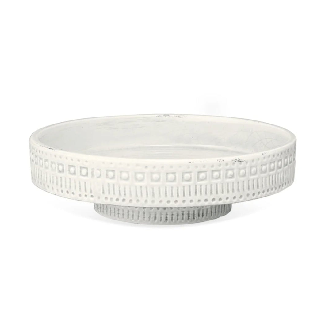 Engraved Pedestal Bowl-Decorative Objects-StyleMeGHD