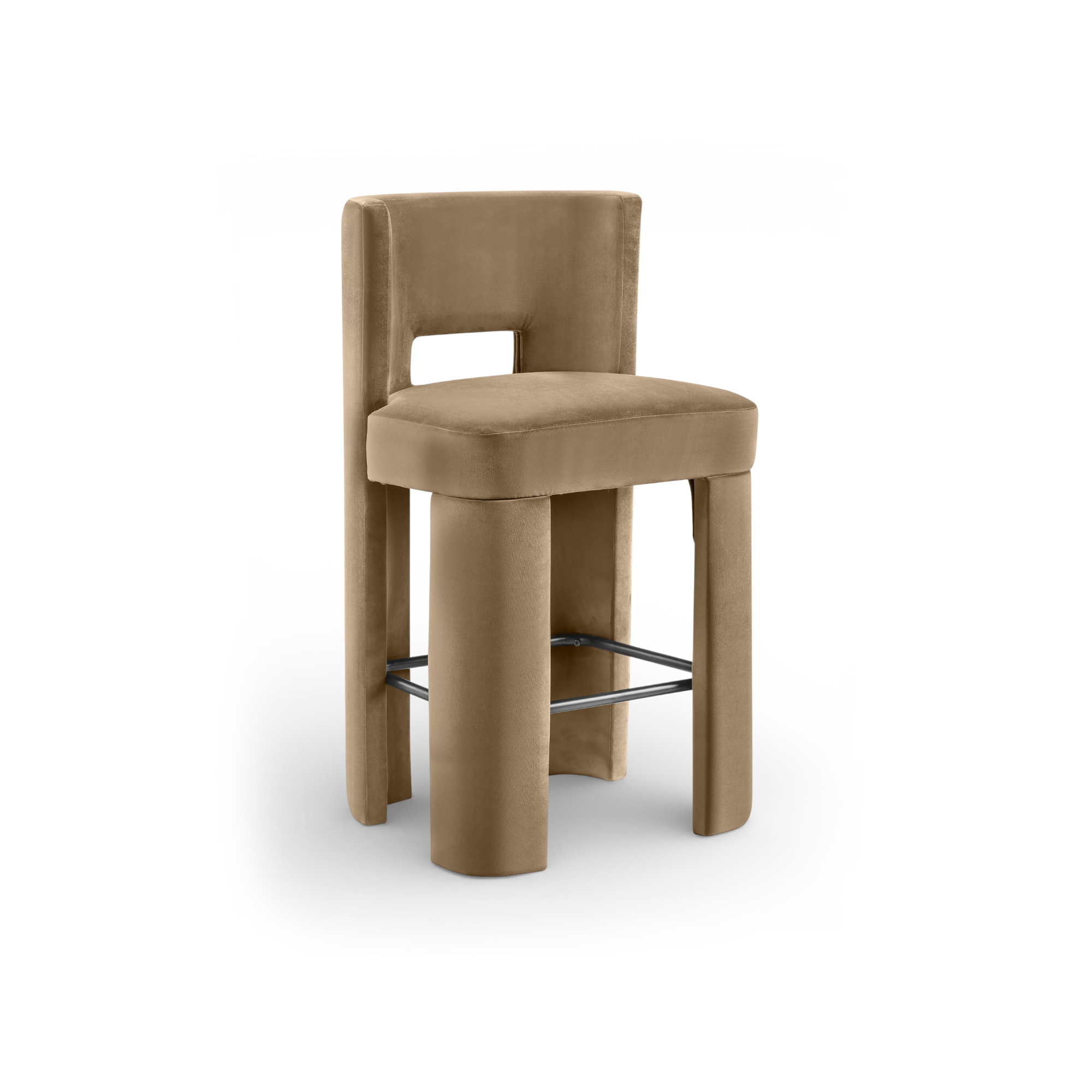 Zylo Velvet Bar Stool, Set of 2