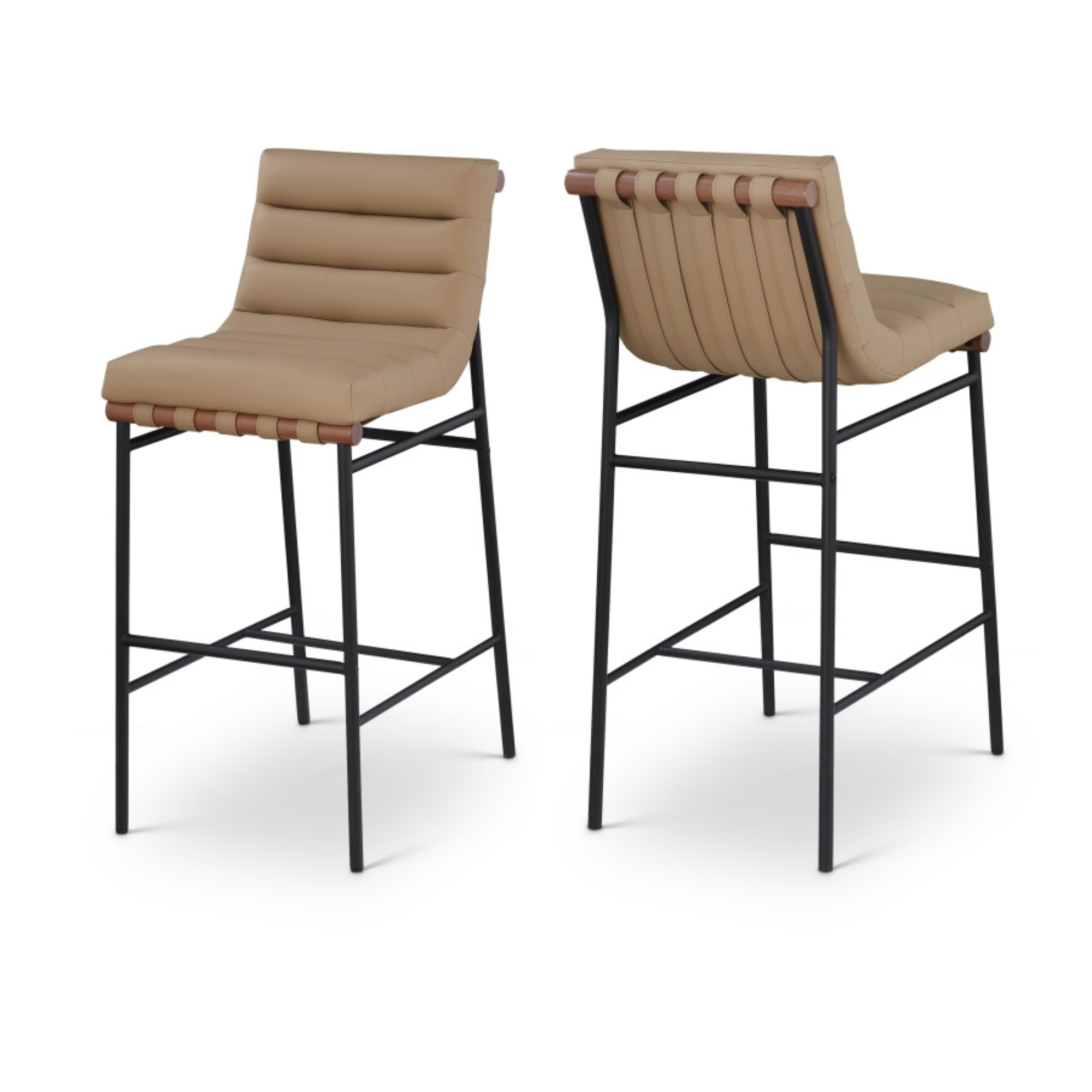 Rhea Leather Bar Stool-Bar + Counter Stools-StyleMeGHD