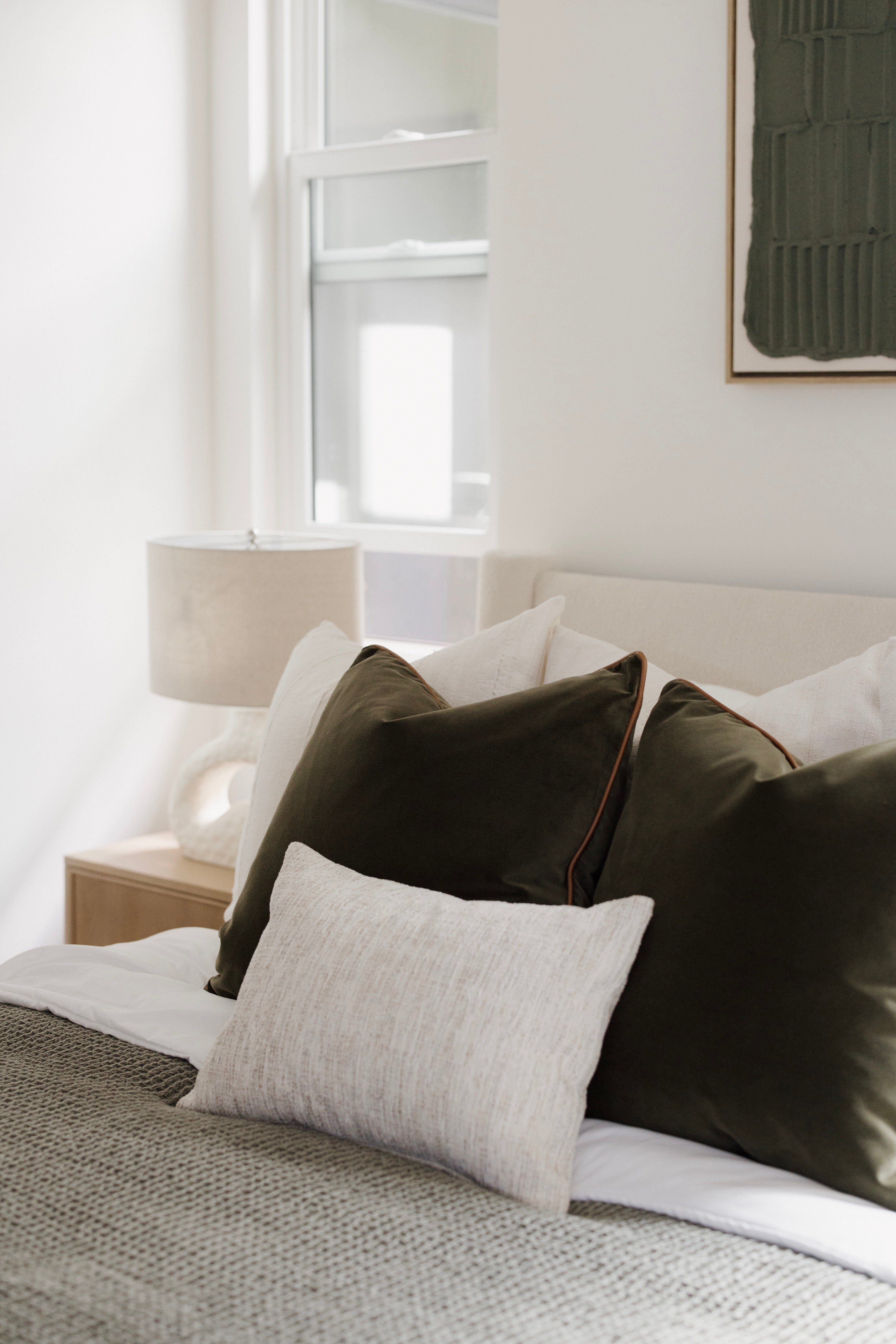 Olive Pillow, Set of 2