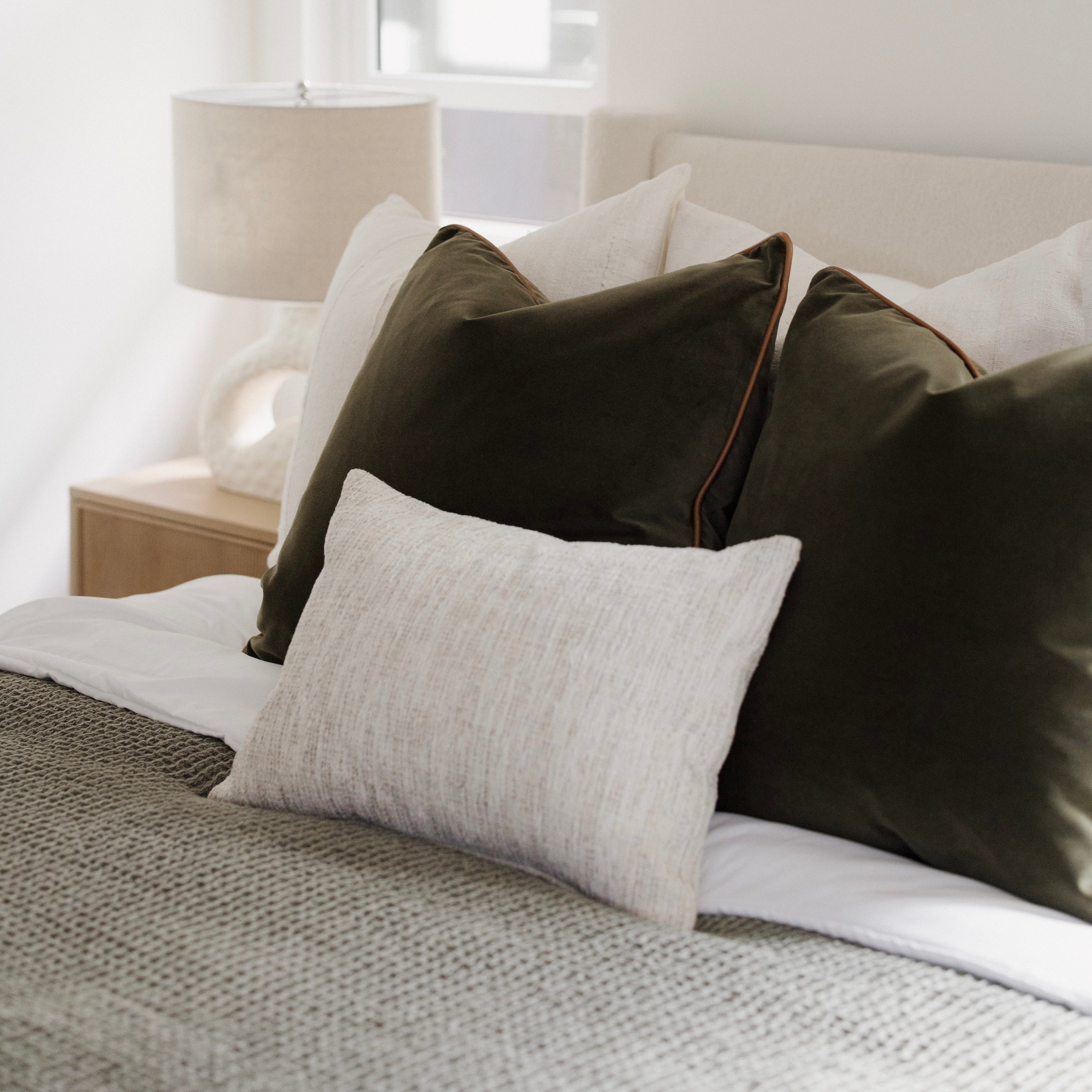 Olive Pillow, Set of 2