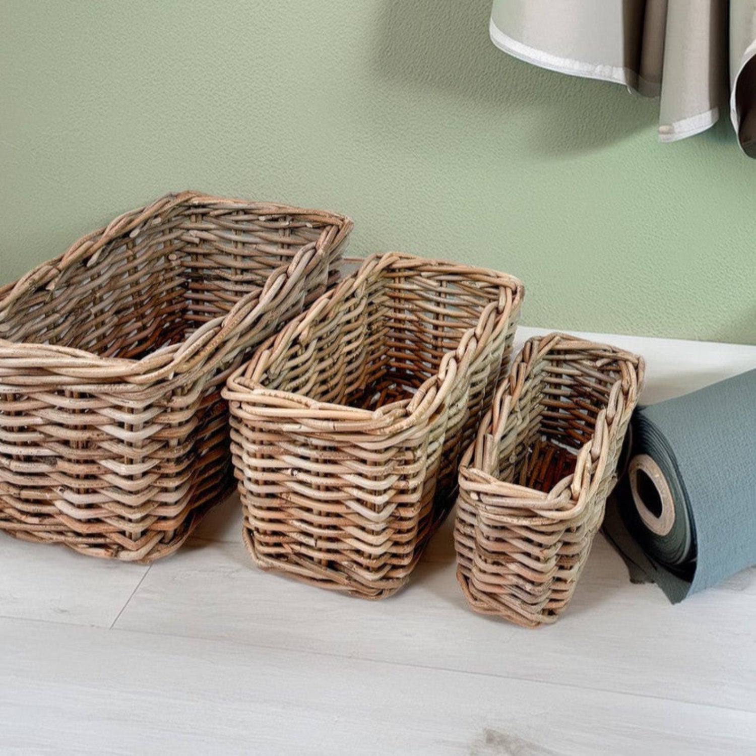 Belen Rattan Baskets, Set of 3