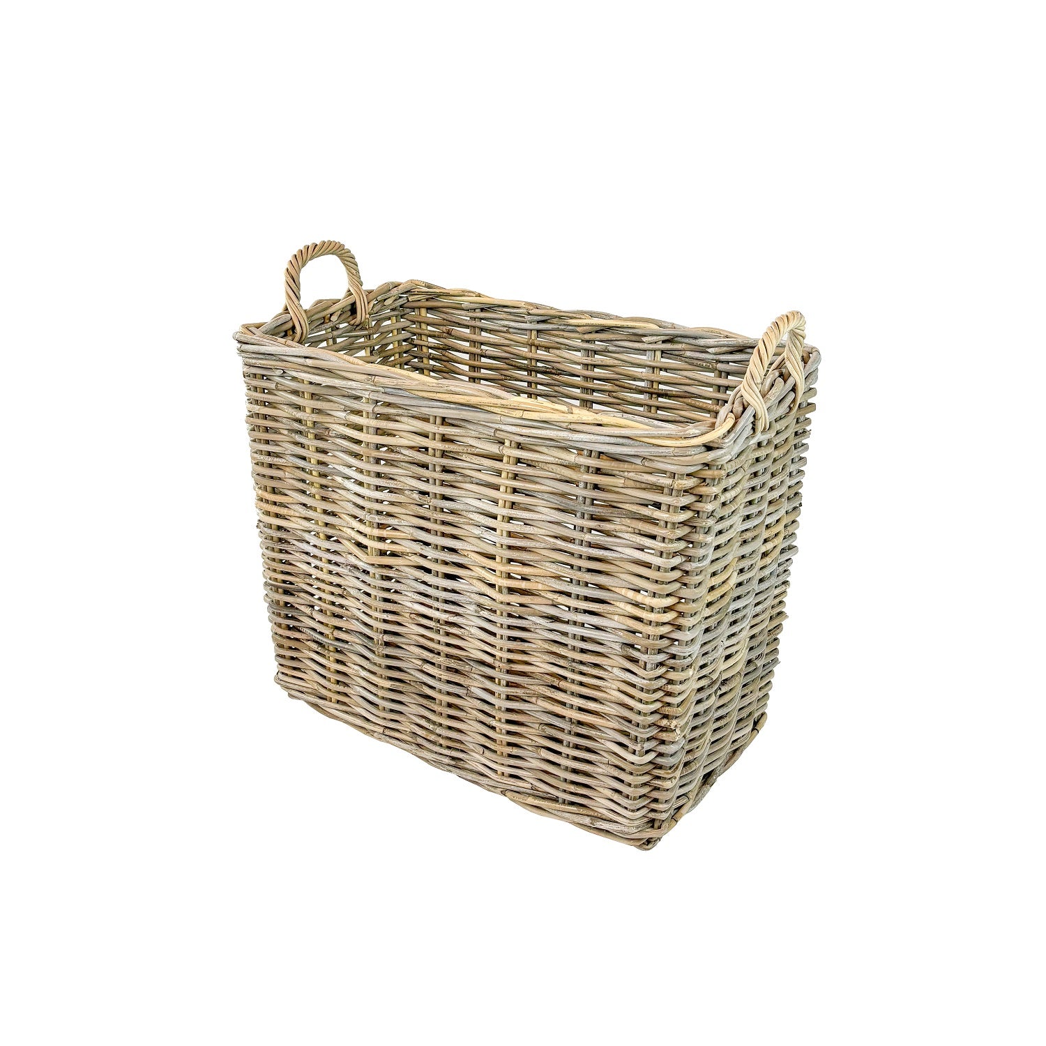 Belen Rectangle Rattan Basket, Set of 2