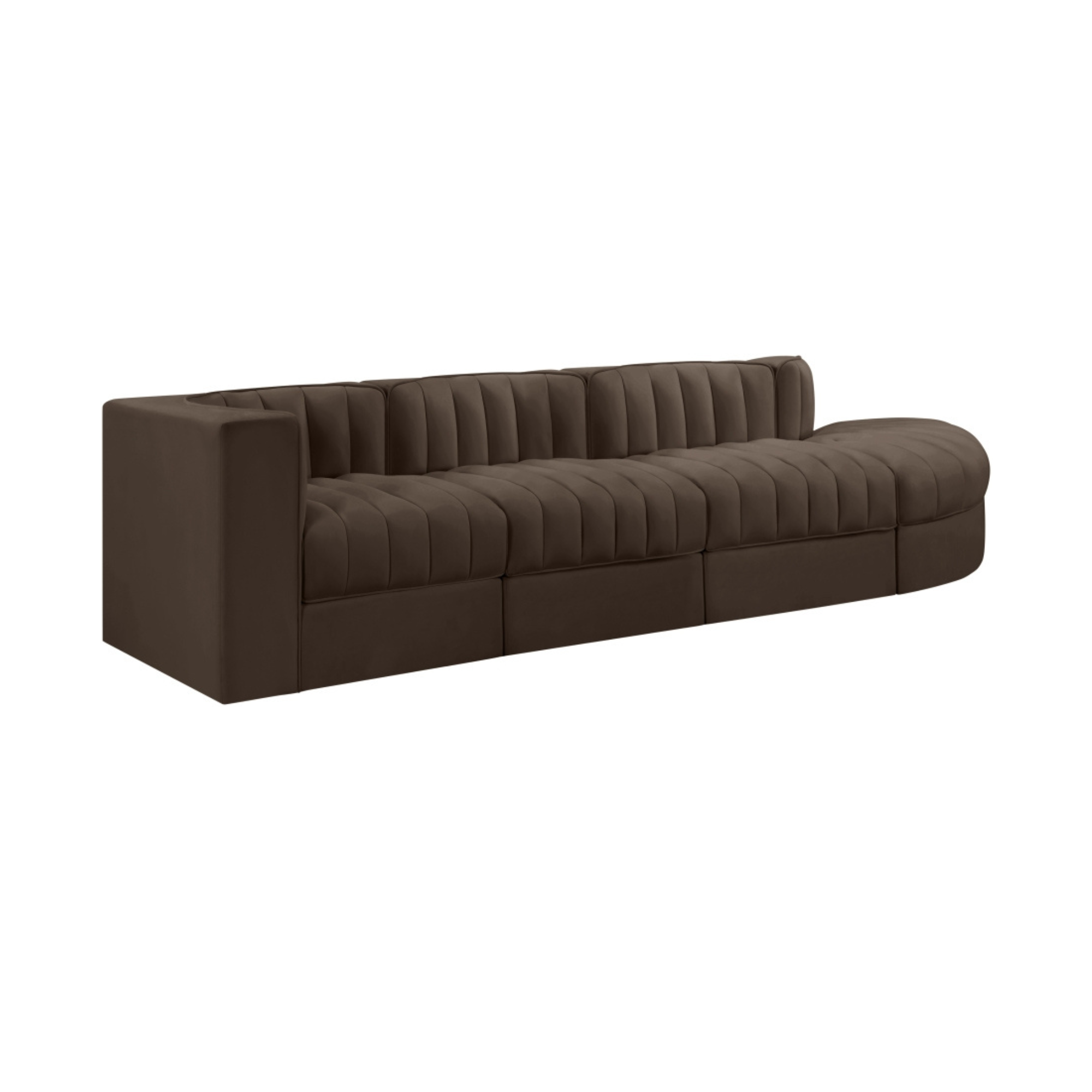 Rumina Velvet 4pc Modular Sectional