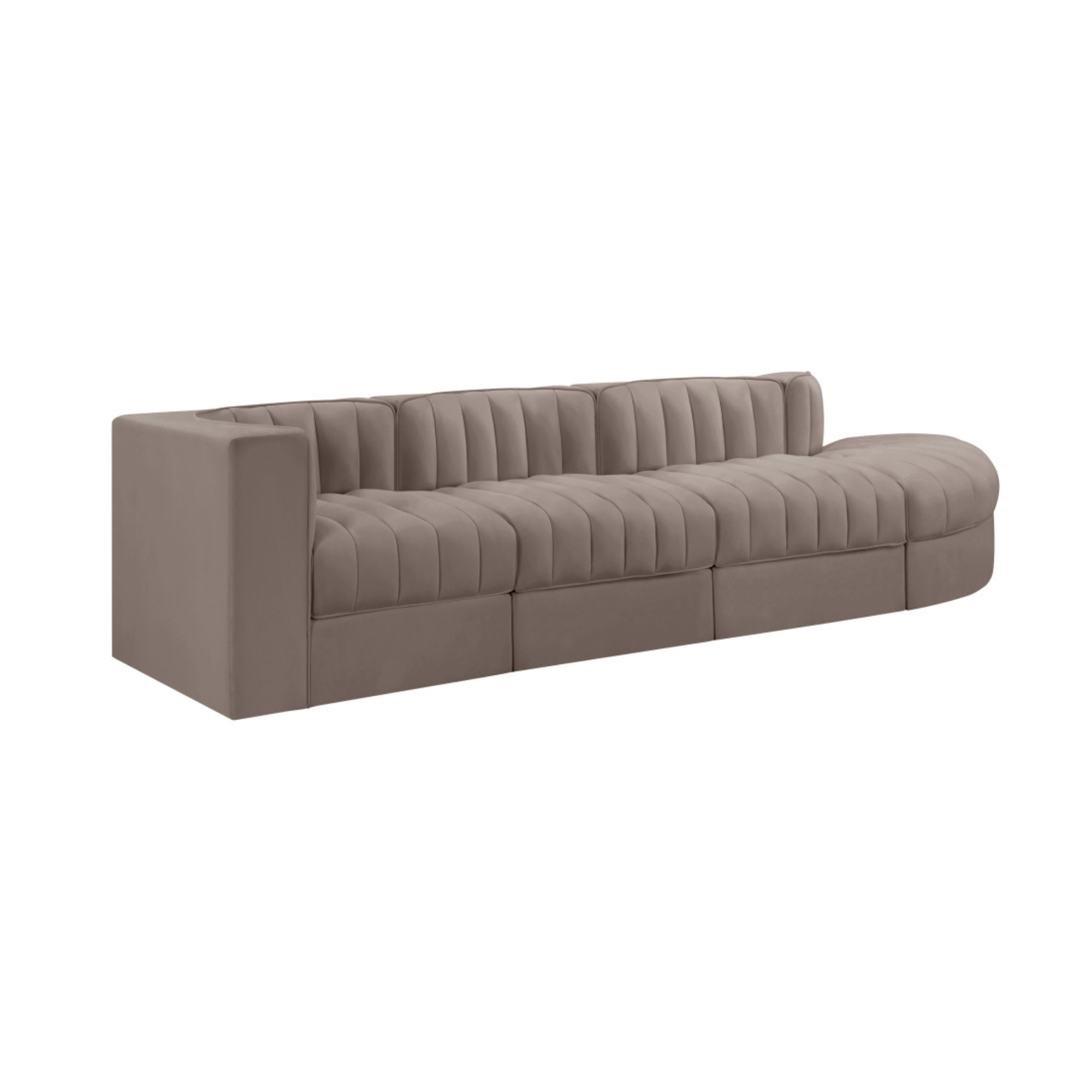 Rummia Velvet 3pc Modular Sofa