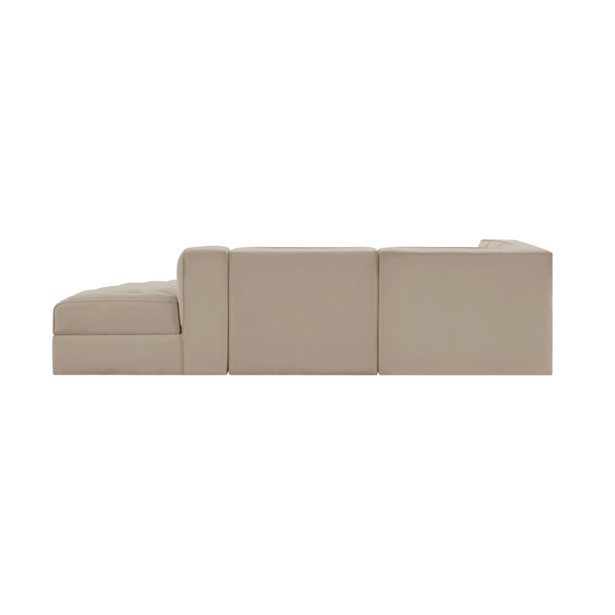 Rumina Velvet 3pc Modular Sectional
