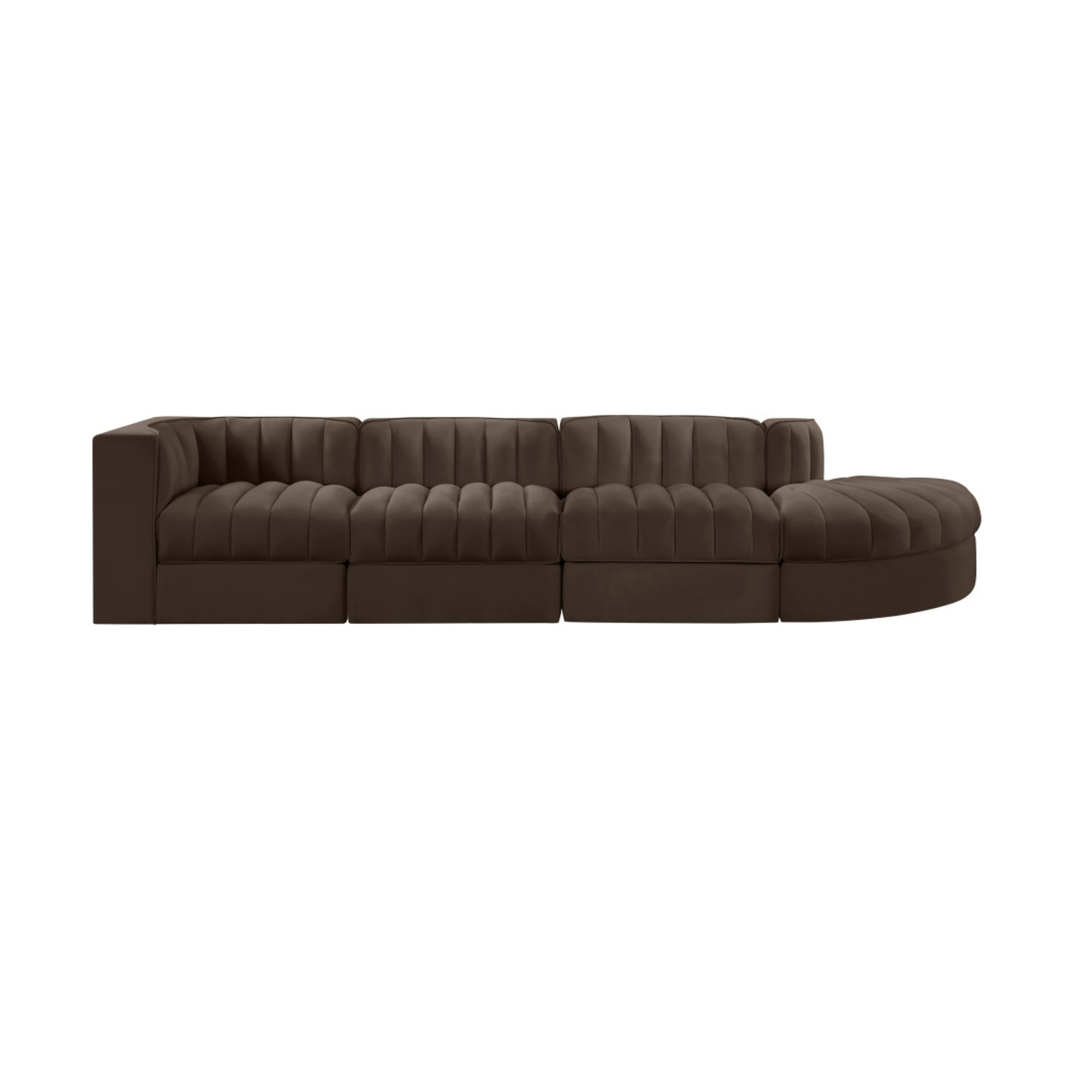 Rumina Velvet 4pc Modular Sectional