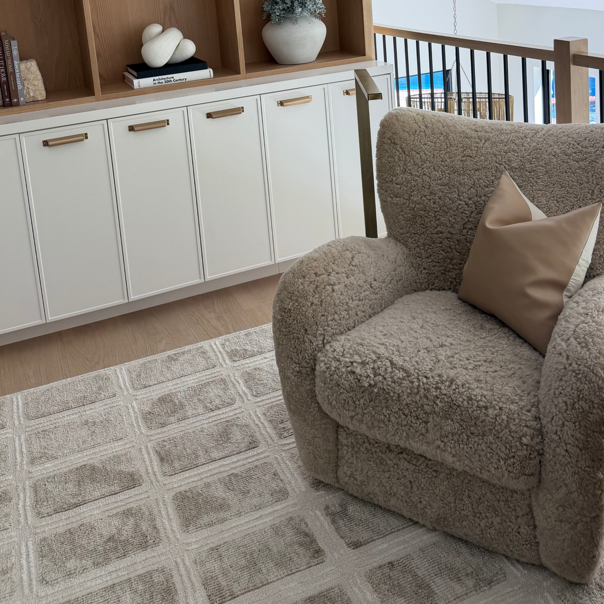 Neutral accent chair