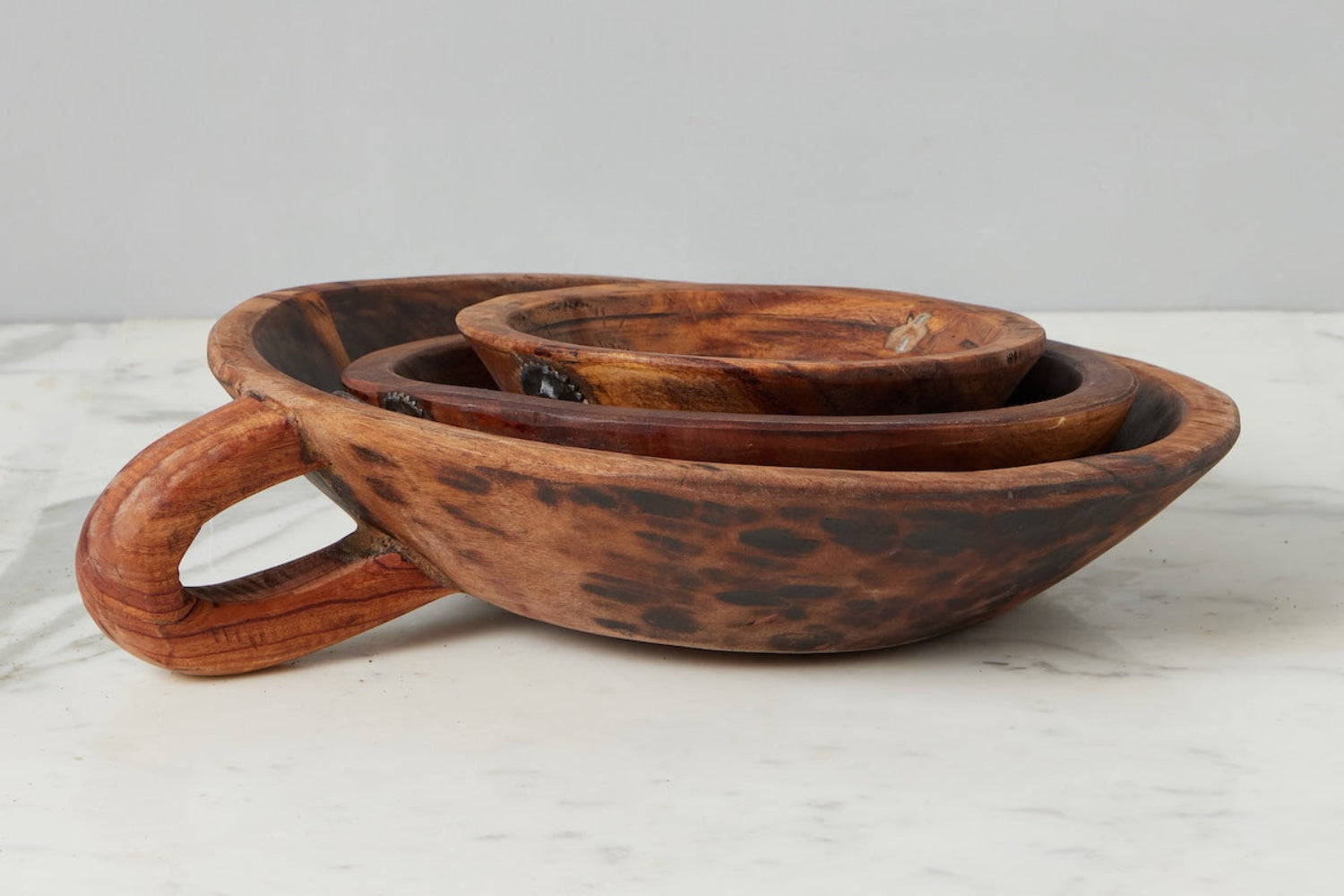 Aura Small Vintage Wood Bowl