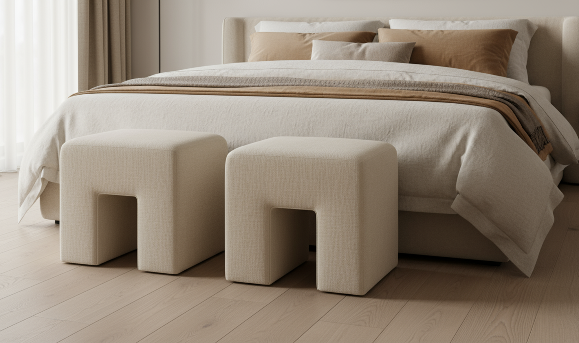 Aida Stool-Ottomans, Benches + Poufs-StyleMeGHD