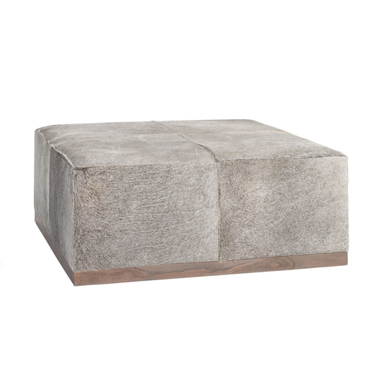 Frosted Hide Ottoman-Coffee Tables-StyleMeGHD