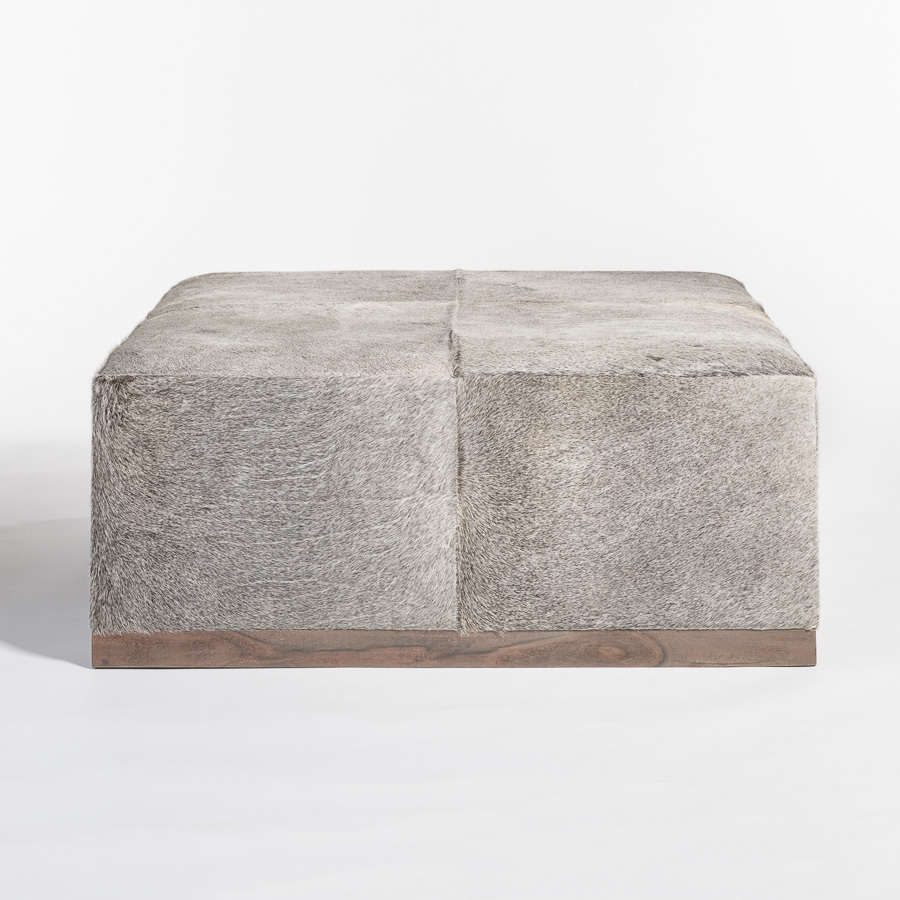 Frosted Hide Ottoman-Coffee Tables-StyleMeGHD