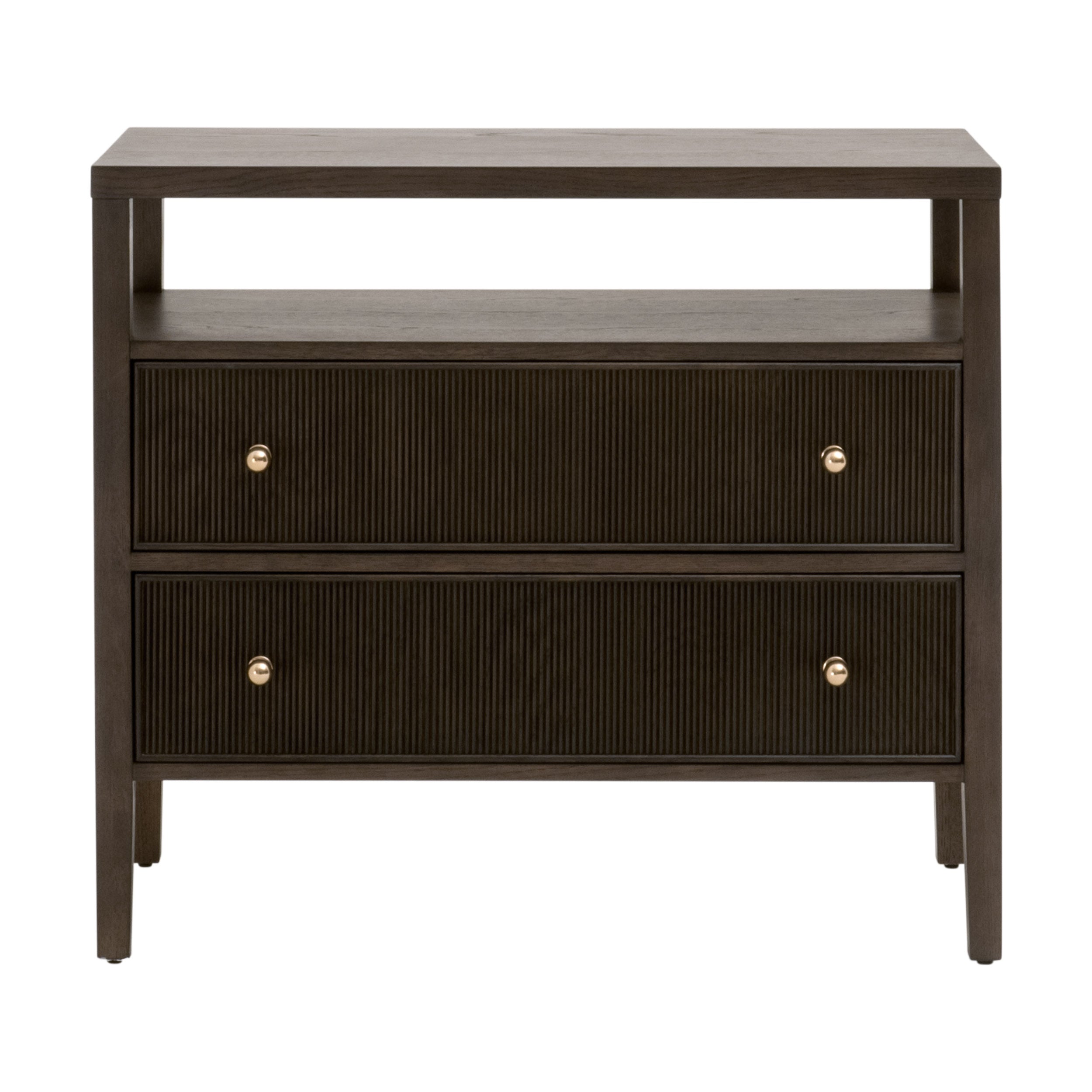 Highland Open Shelf 2-Drawer Nightstand-Nightstands-StyleMeGHD