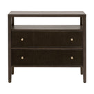 Highland Open Shelf 2-Drawer Nightstand