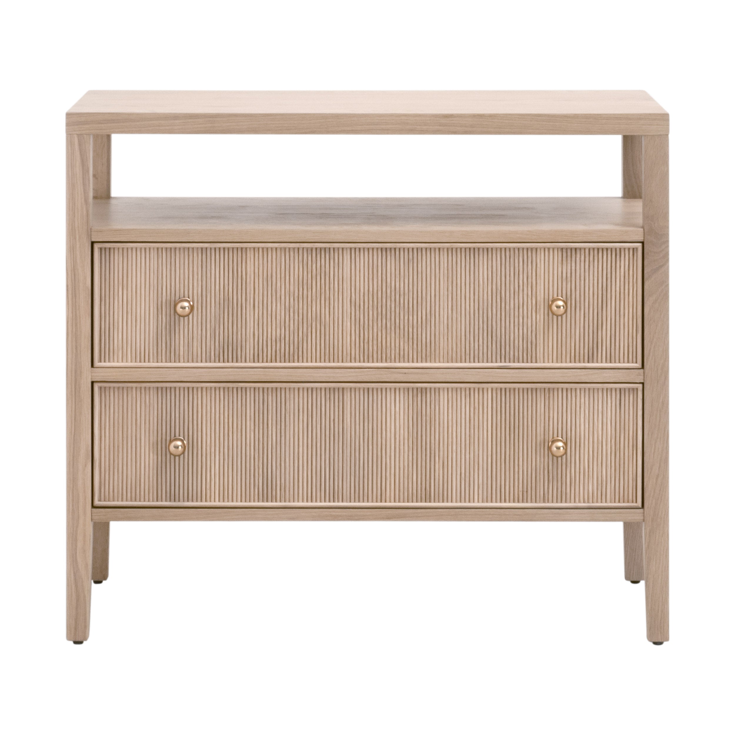 Highland Open Shelf 2-Drawer Nightstand-Nightstands-StyleMeGHD