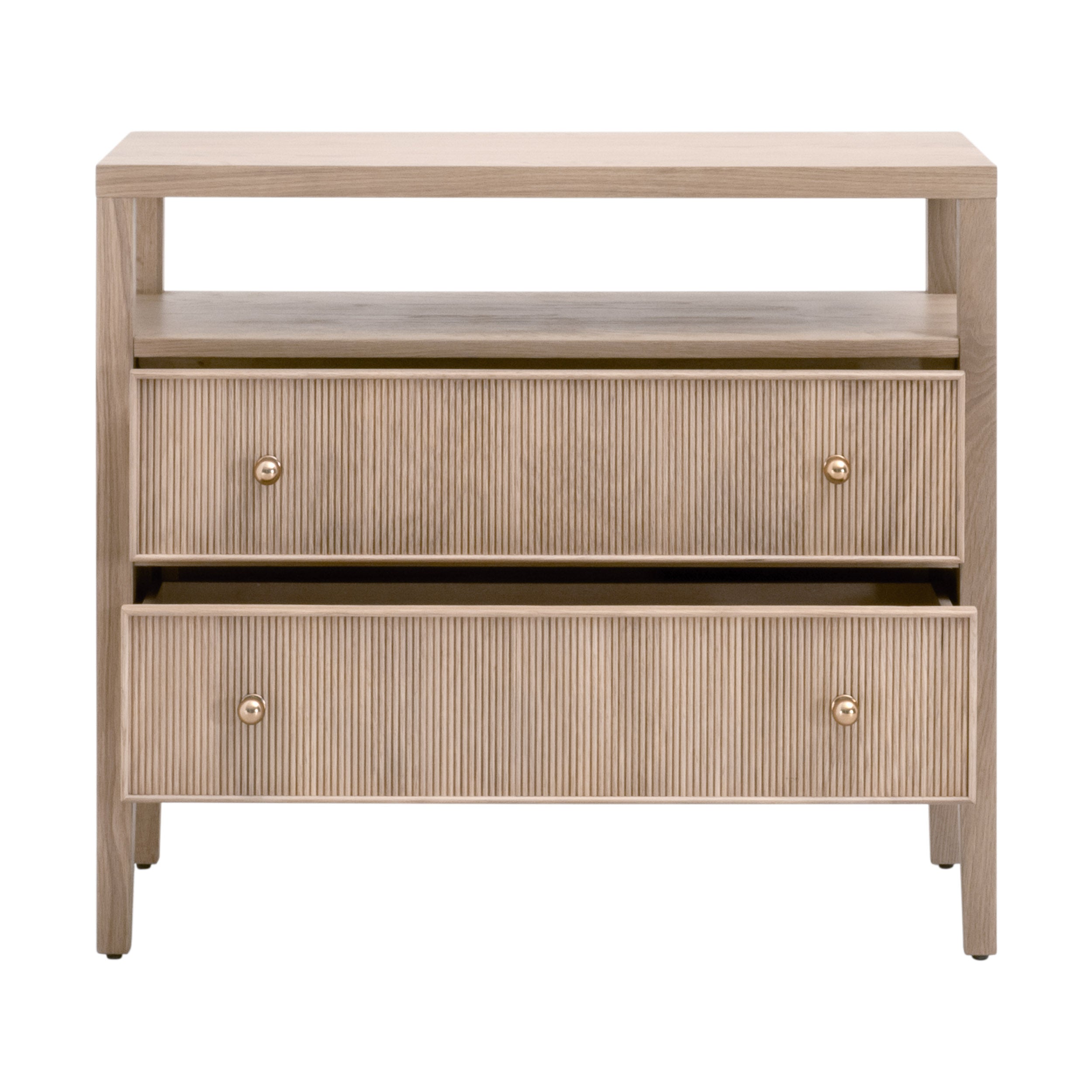 Highland Open Shelf 2-Drawer Nightstand-Nightstands-StyleMeGHD