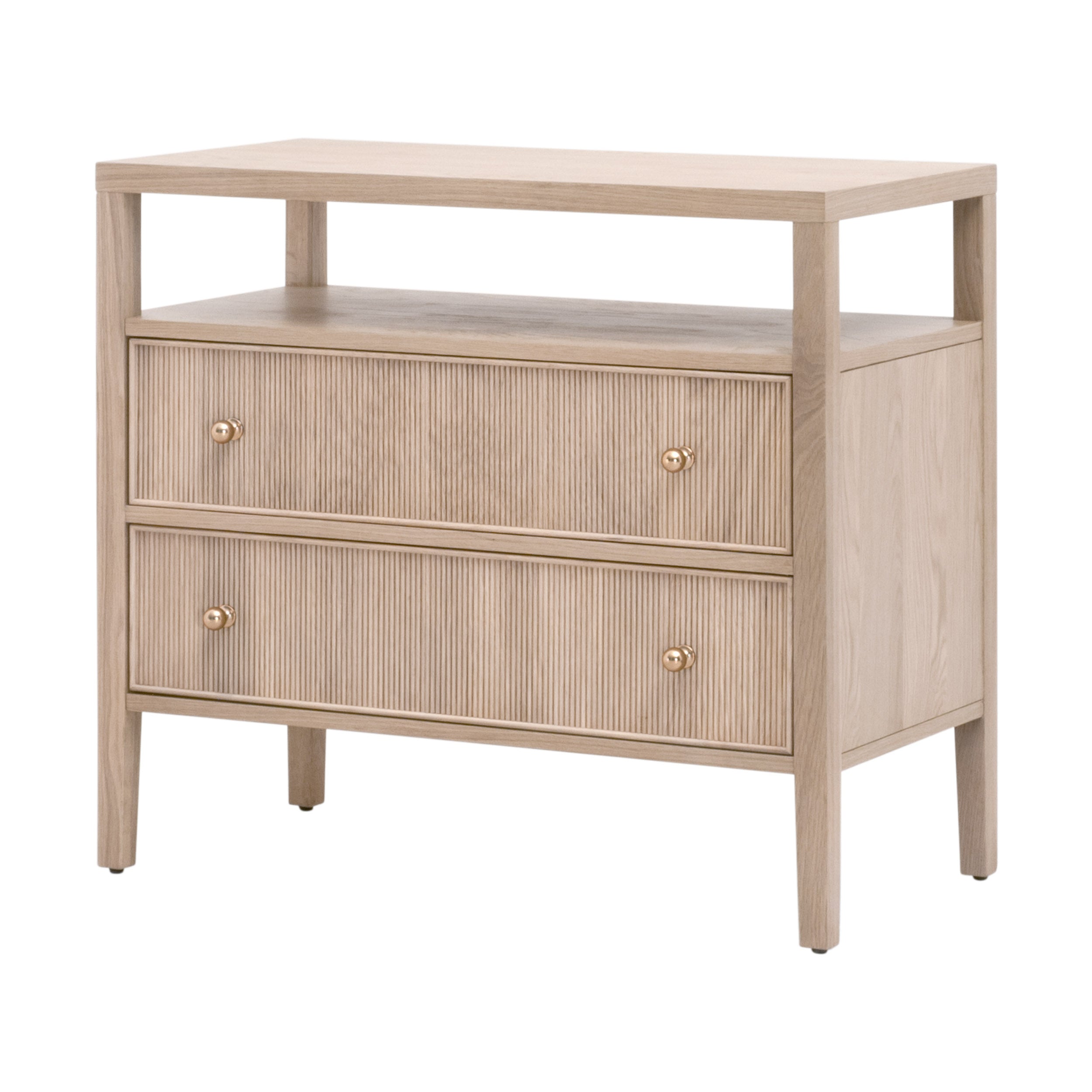 Highland Open Shelf 2-Drawer Nightstand-Nightstands-StyleMeGHD