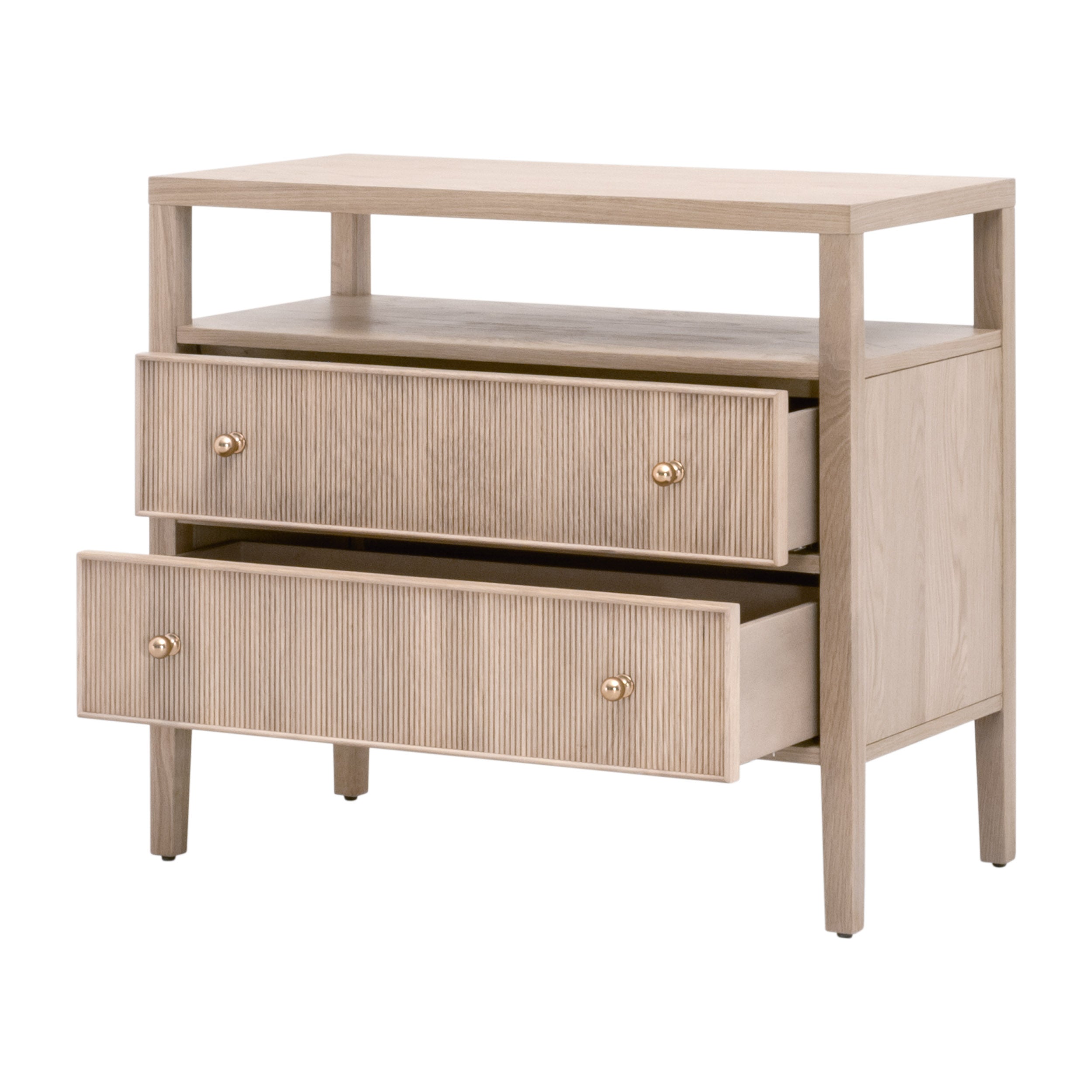 Highland Open Shelf 2-Drawer Nightstand-Nightstands-StyleMeGHD