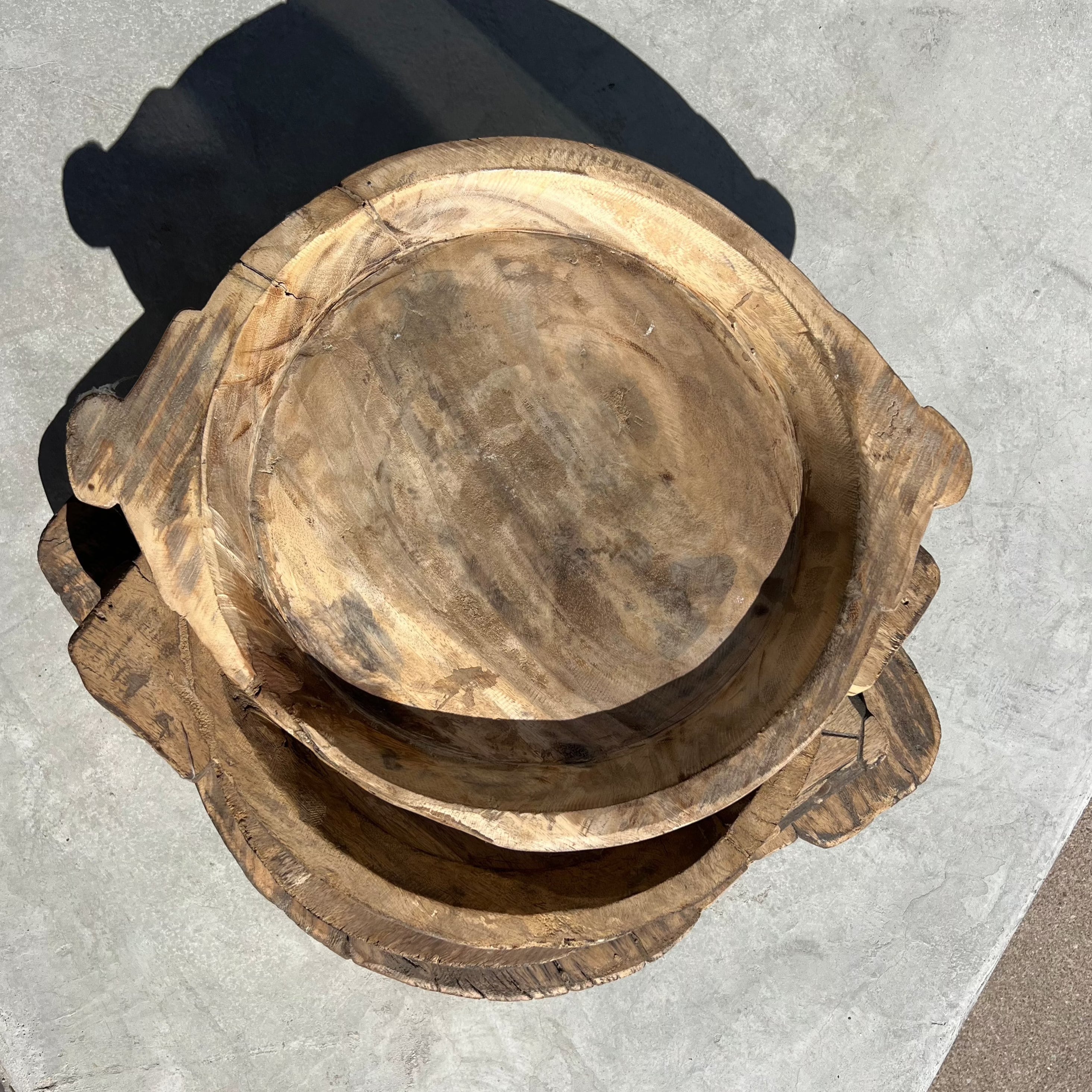 Vintage Wood Bowls, Set of 2