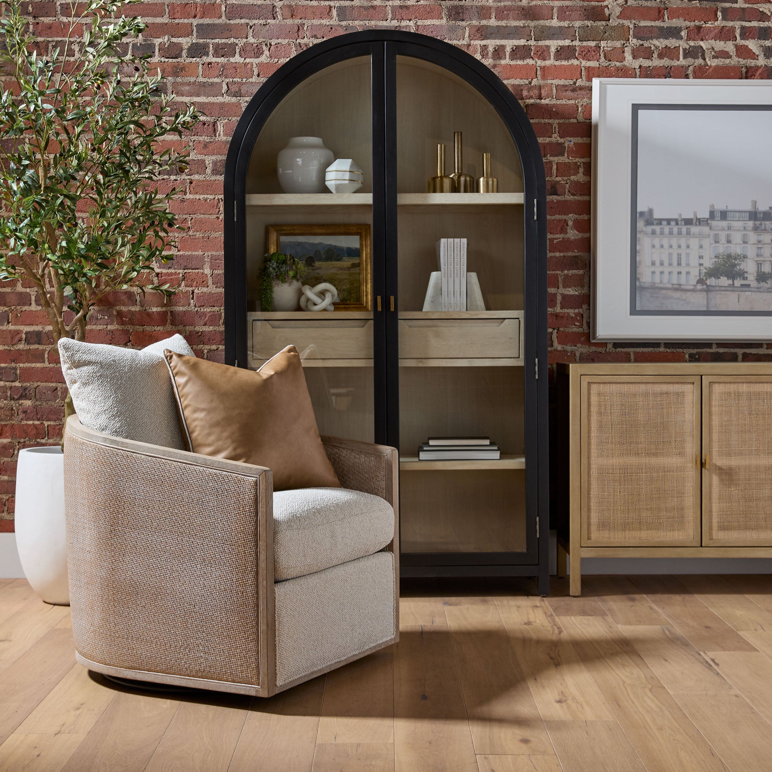 Macie Swivel Club Chair-Chairs-StyleMeGHD