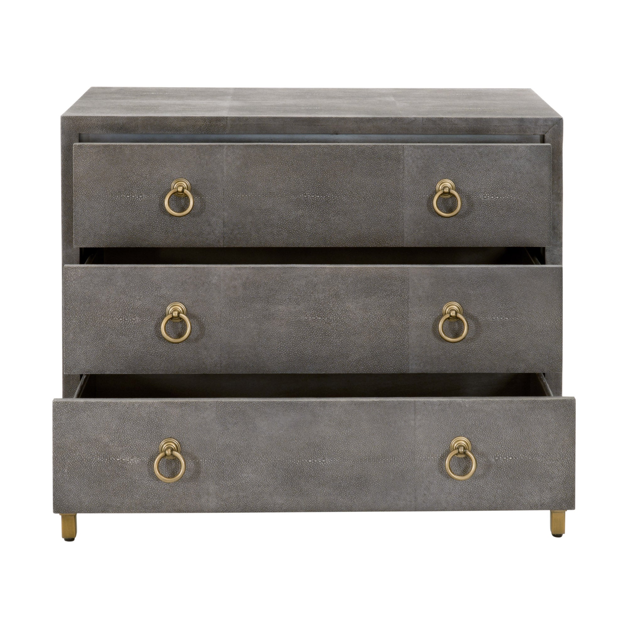 Strand Shagreen 3-Drawer Nightstand-Nightstands-StyleMeGHD