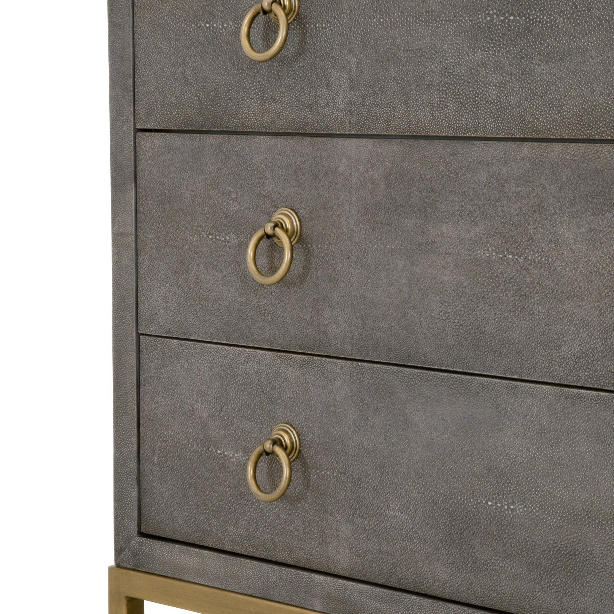 Strand Shagreen 3-Drawer Nightstand-Nightstands-StyleMeGHD