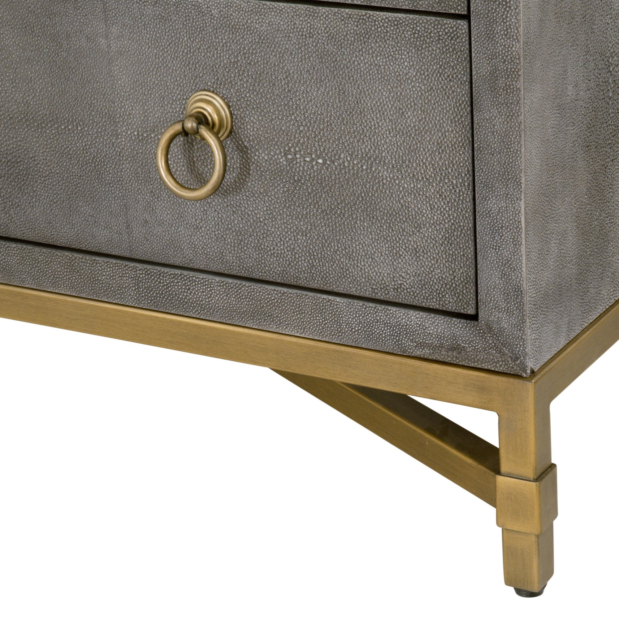 Strand Shagreen 3-Drawer Nightstand-Nightstands-StyleMeGHD