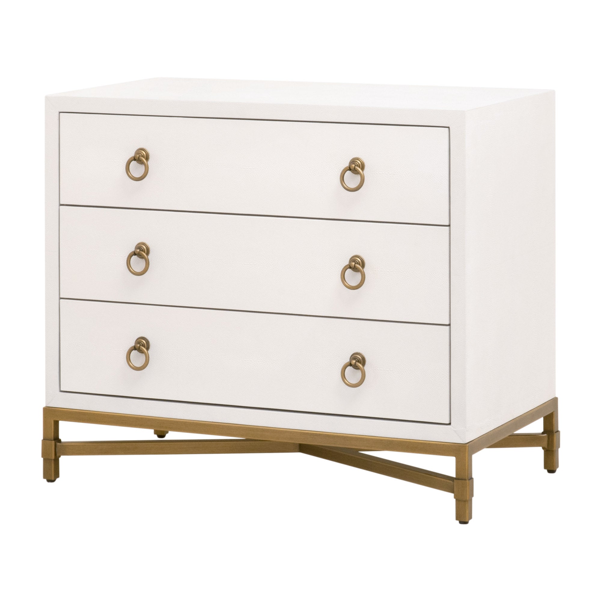 Strand Shagreen 3-Drawer Nightstand-Nightstands-StyleMeGHD