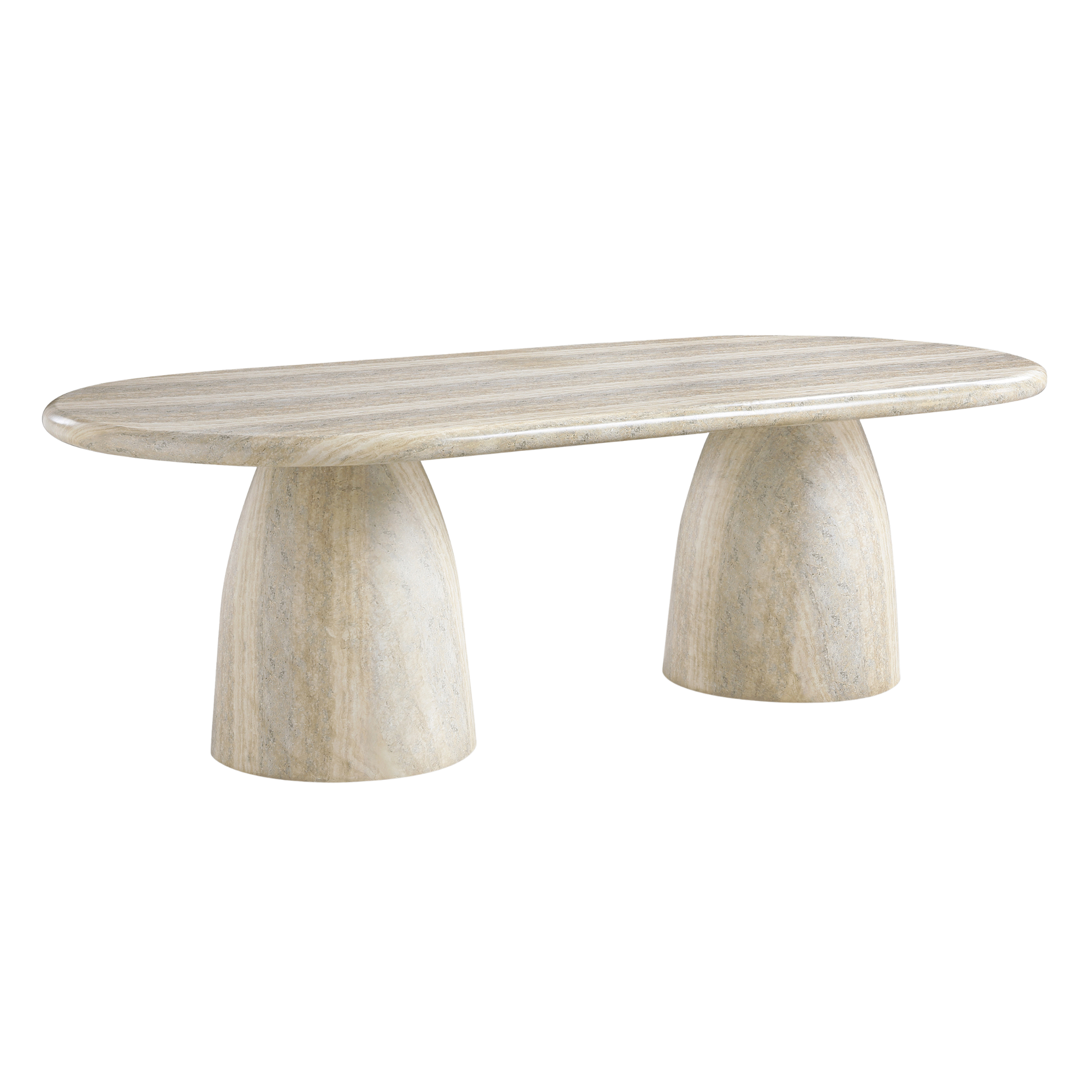 Bronn Travertine Dining Table