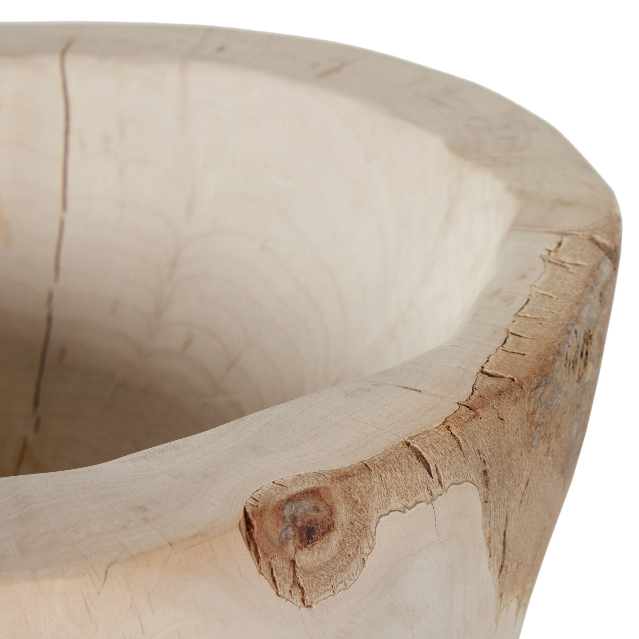 Reclaimed Wood Bowl, Ivory