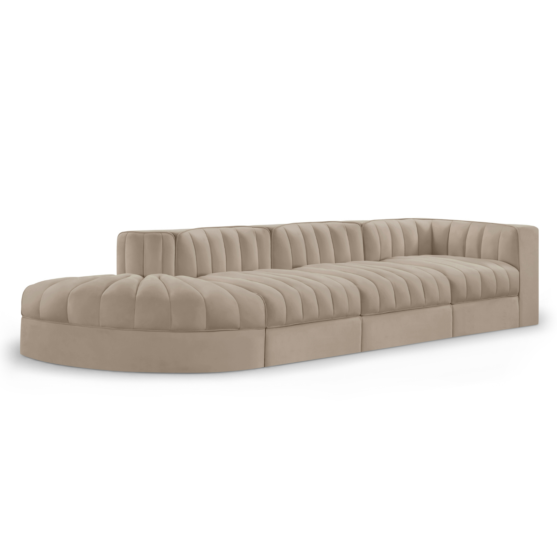 Rumina Velvet 4pc Modular Sectional