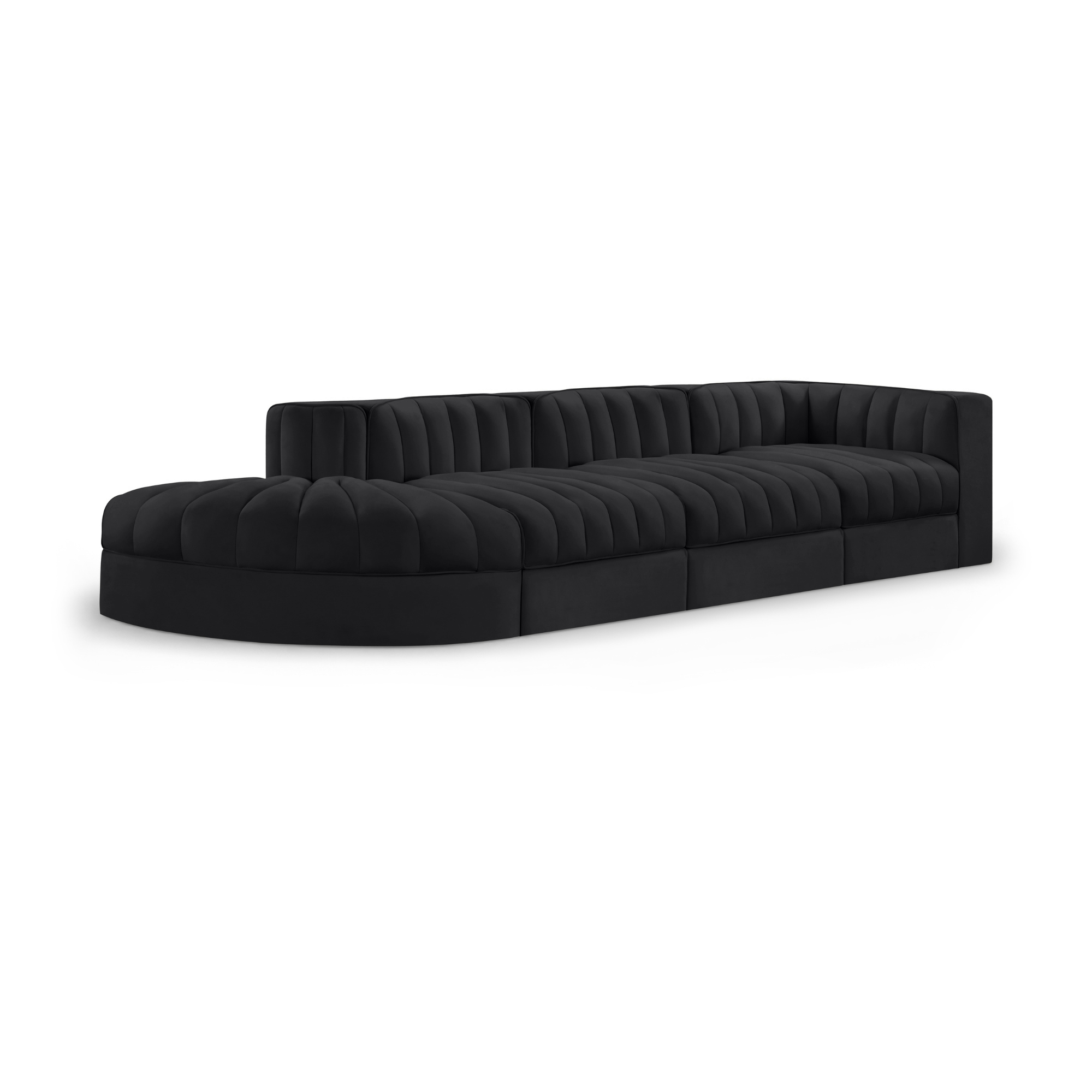 Rummia Velvet 3pc Modular Sofa