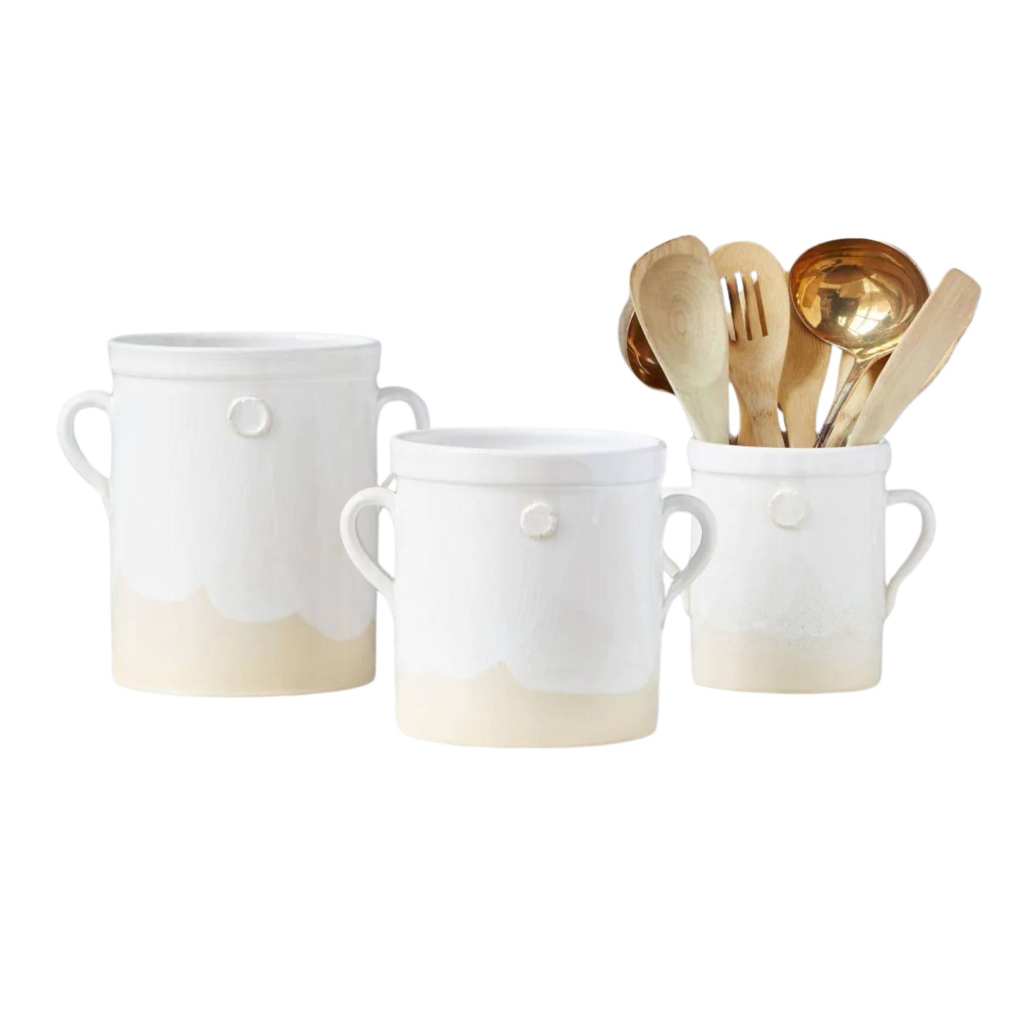 White Handthrown Crock