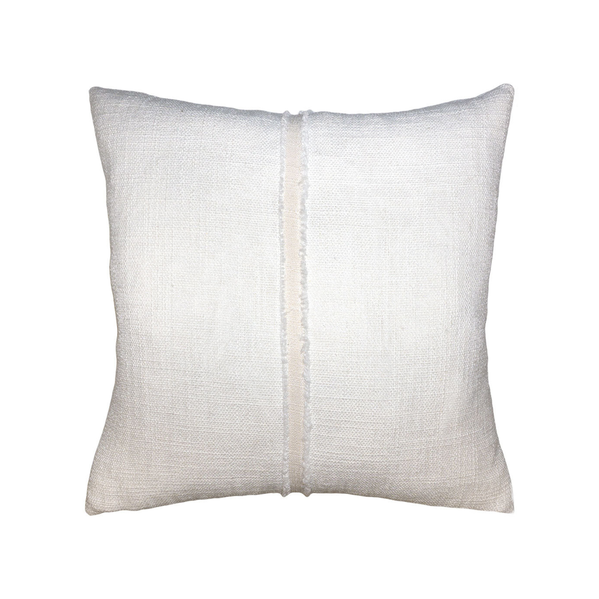 Hopsack Stitched White Pillow