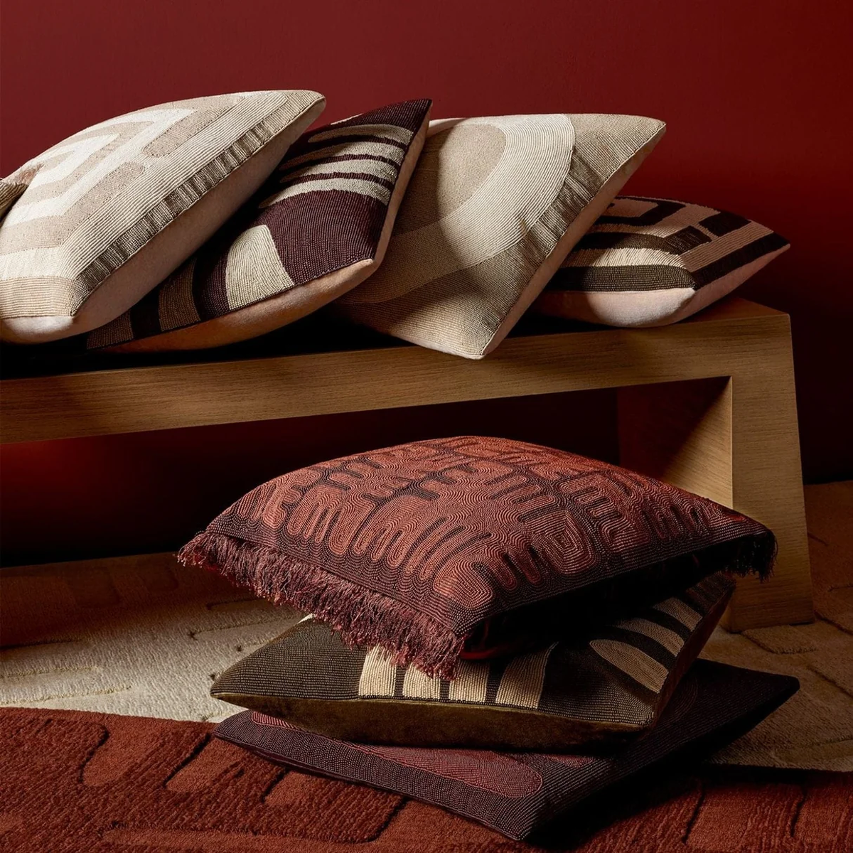 Vela Beaded Pillow